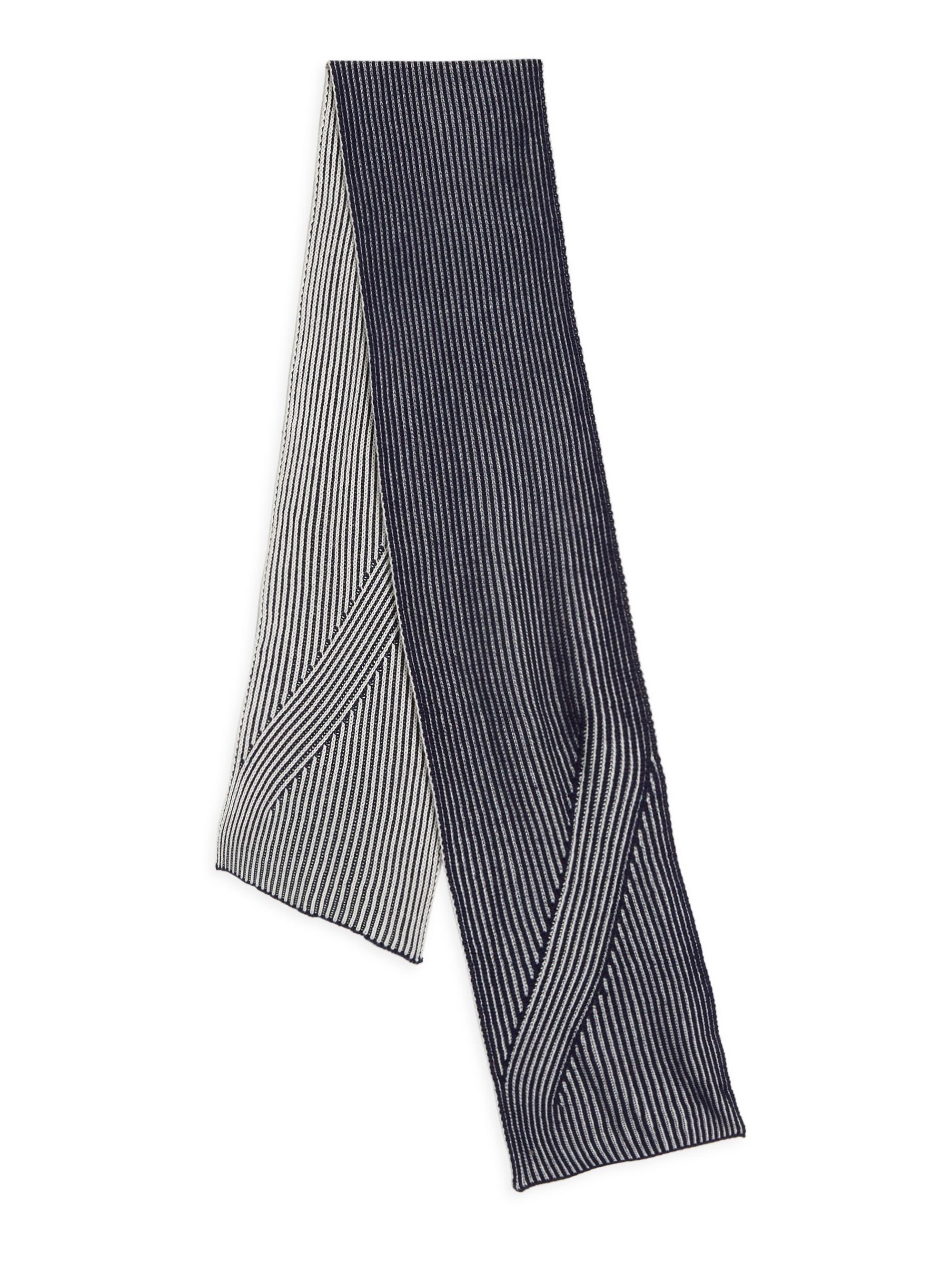 Saks Fifth Avenue Men's COLLECTION Twisted Wool-Blend Scarf - Navy