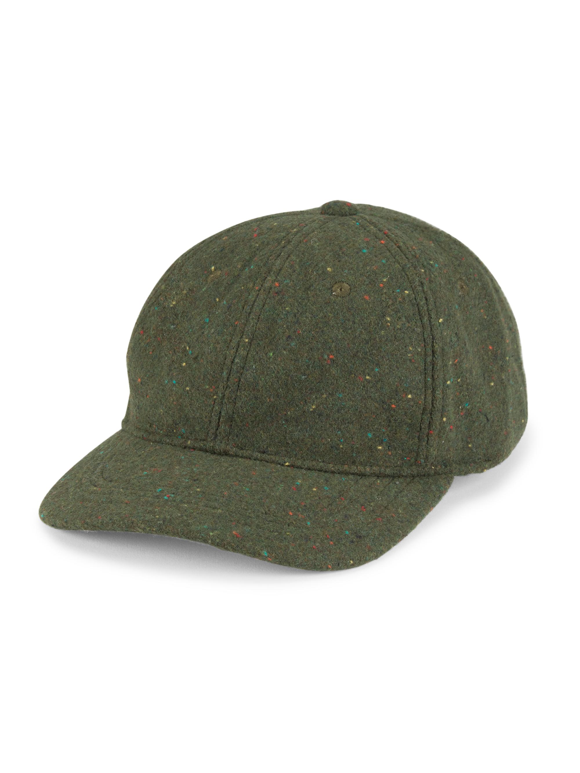 Saks Fifth Avenue Men's Donegal Wool-Blend Hat - Olive