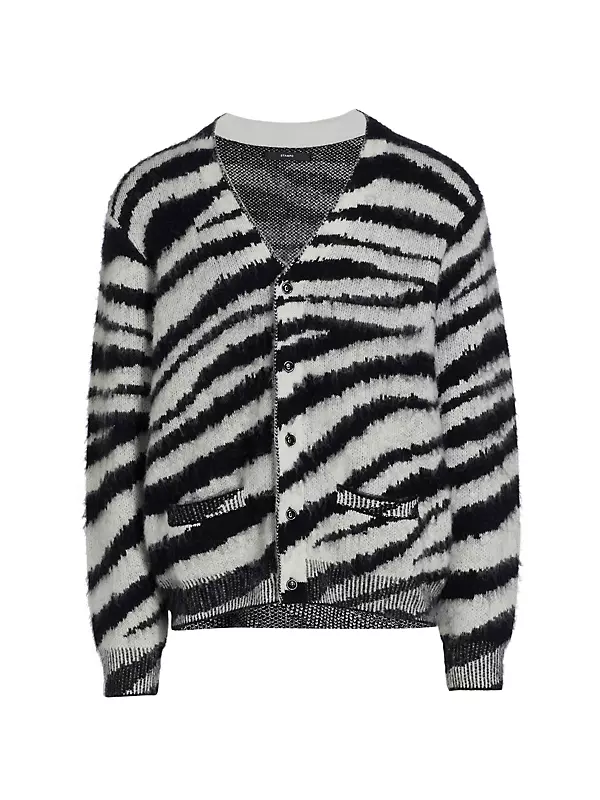 Shop Stampd Zebra Button-Front Cardigan | Saks Fifth Avenue