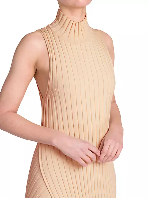 Shop Stella McCartney Elevated Cotton Rib-Knit Dress | Saks Fifth