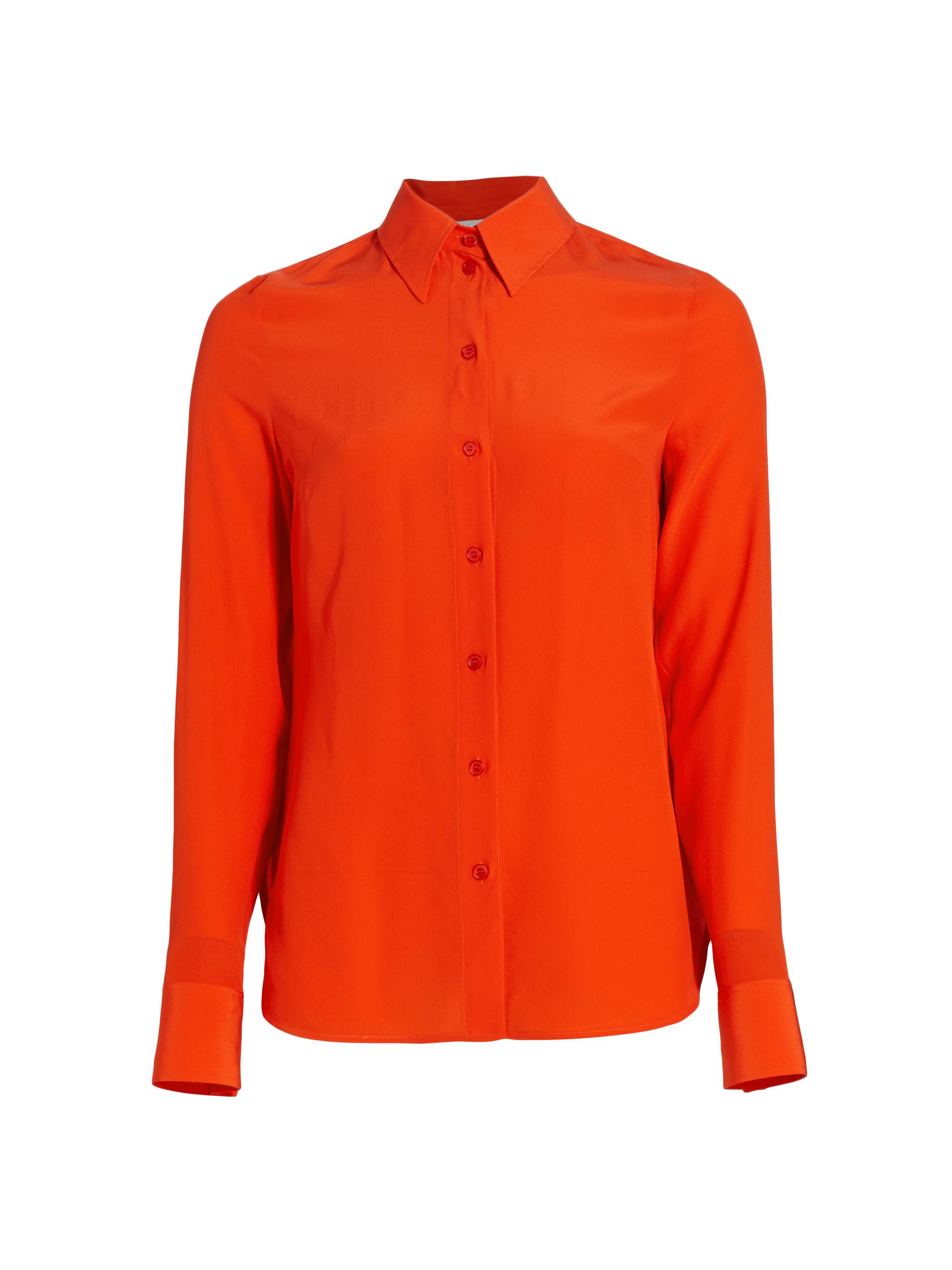 Stella McCartney Women's Camicia Button-Front Silk Blouse - Poppy