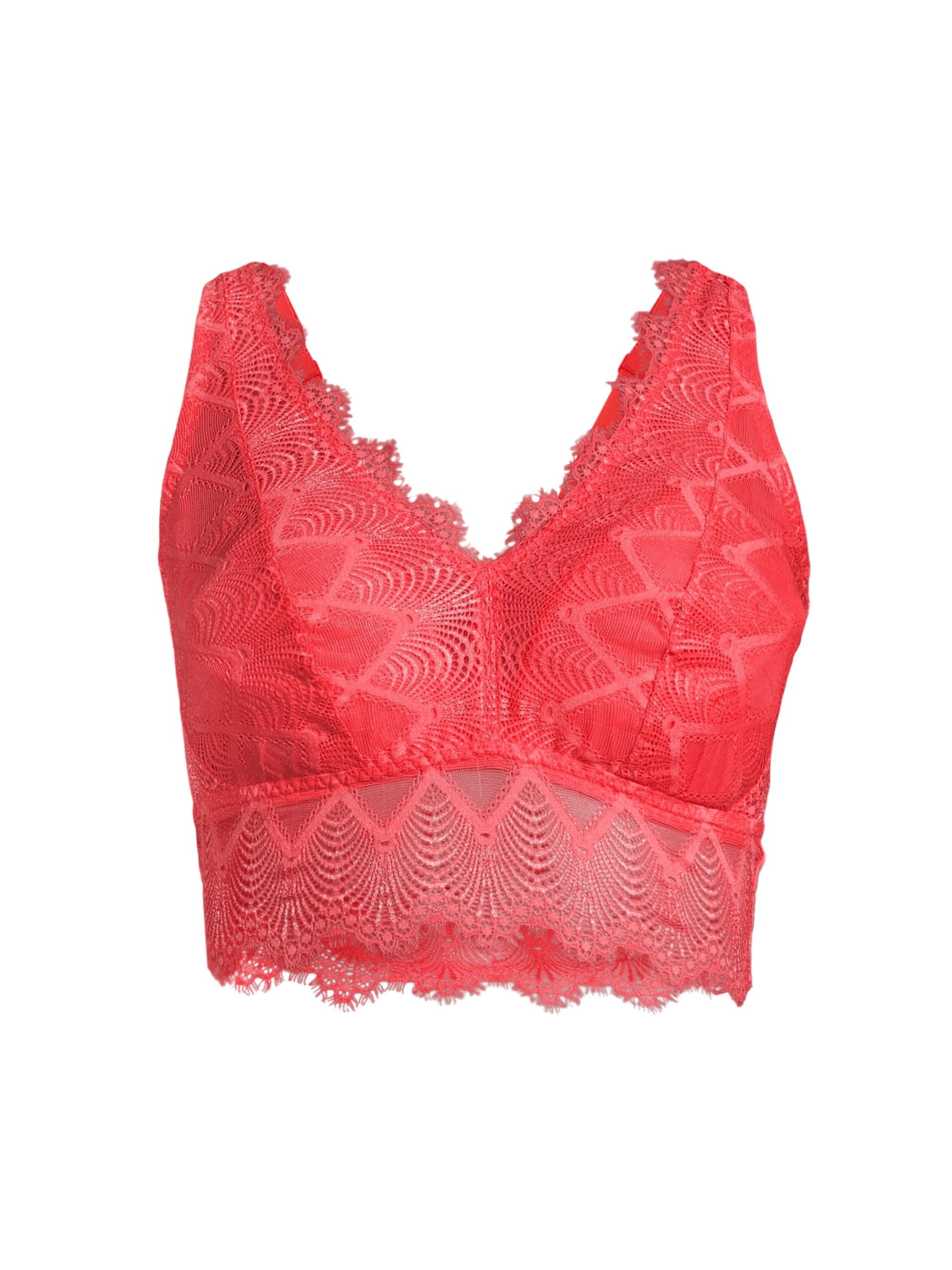 Cosabella Women's Allure Curvy Lace Longline Bralette - Rossa