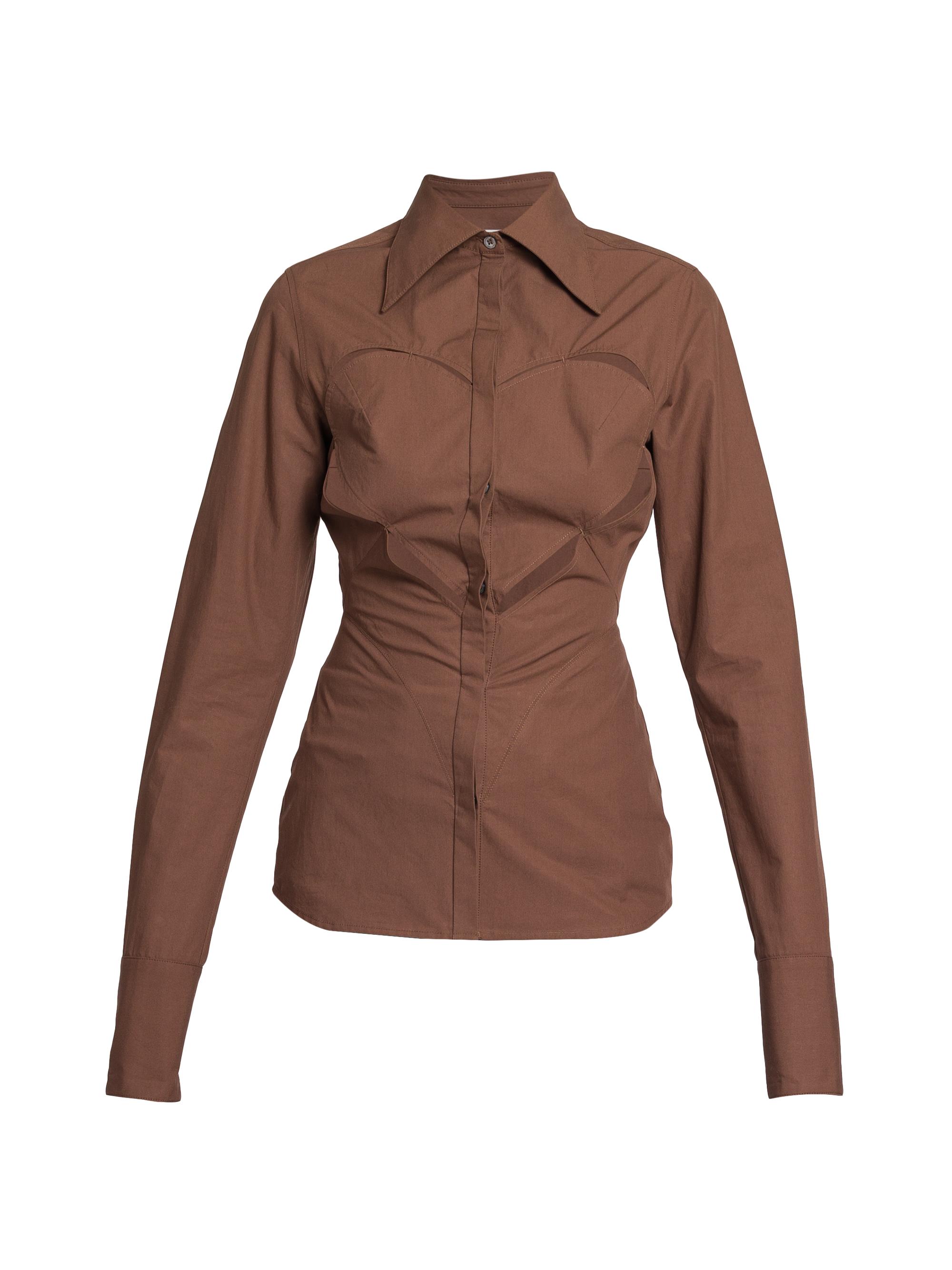 Ambush Women's Heart Yoke Shirt - Chestnut
