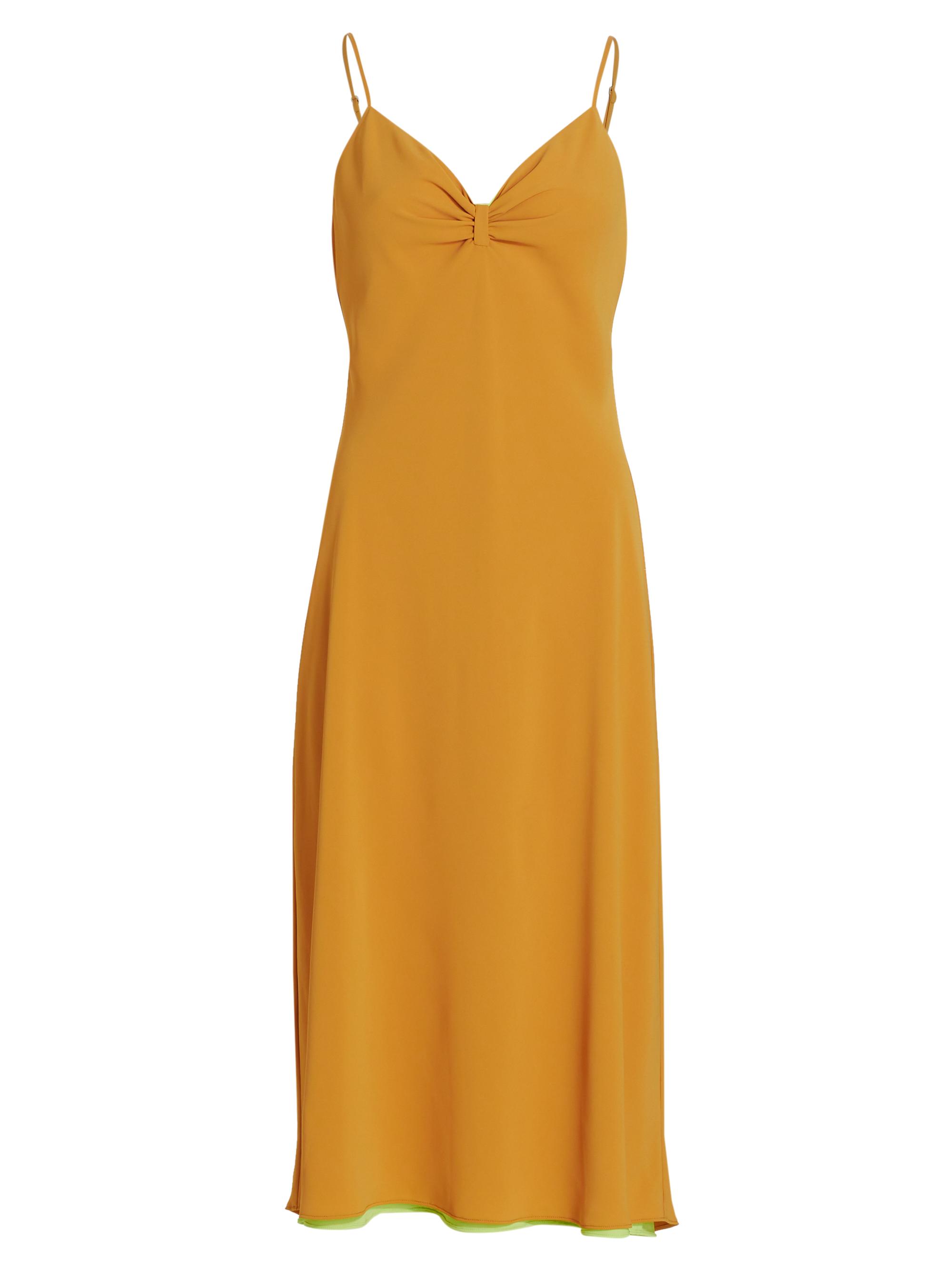 Le Superbe Women's Double Bessette Slip Dress - Tumeric Lime