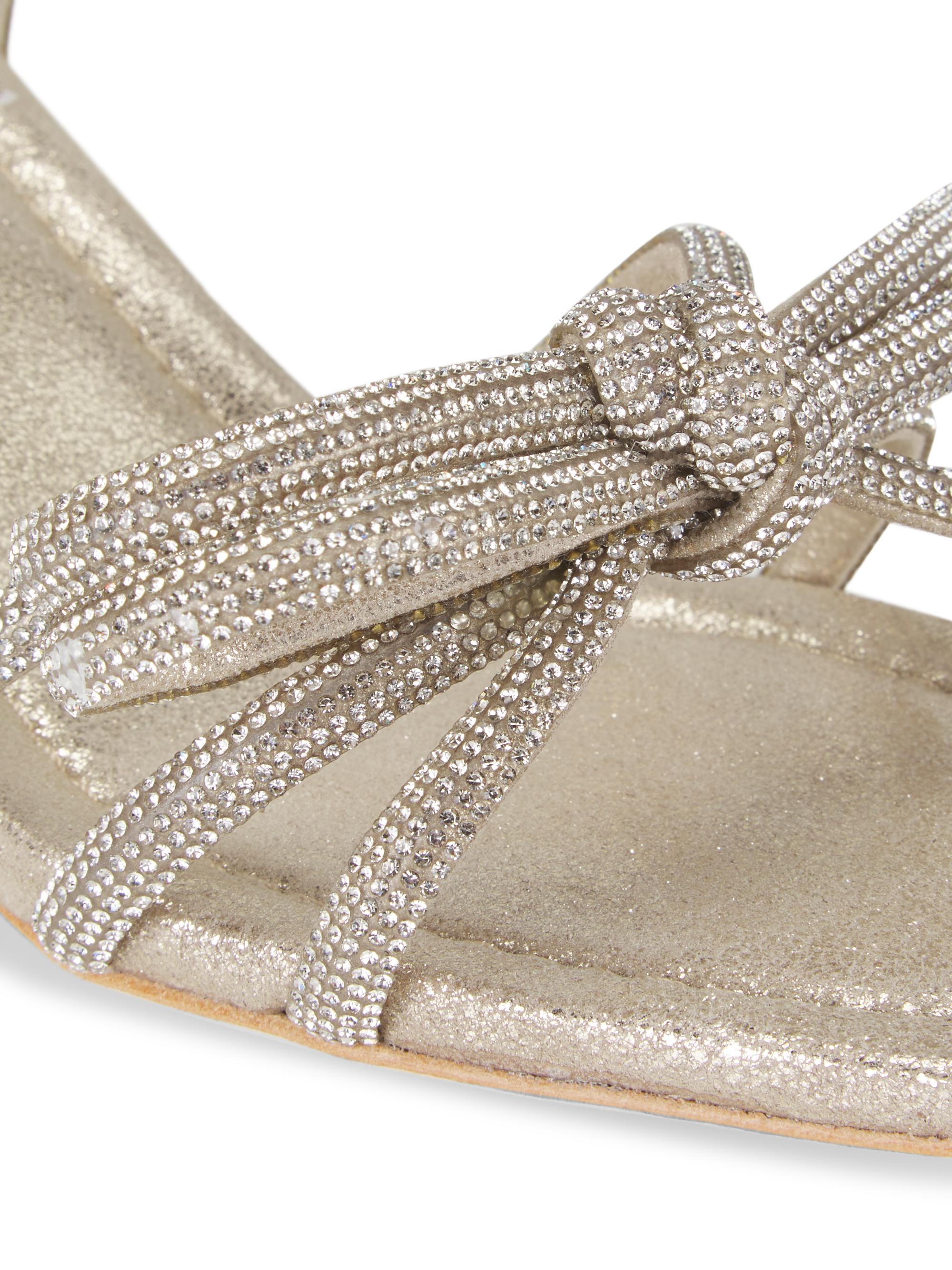ミッチェル Loeffler Randall Mikel Crystal-Embellished Suede Sandals | Saks