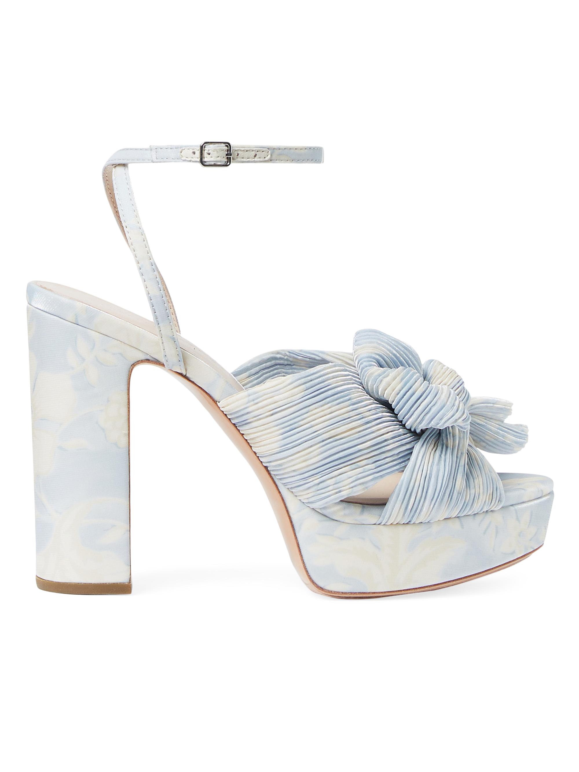 Loeffler Randall Women's Natalia Knotted Platform Sandals - Dustybluefloral