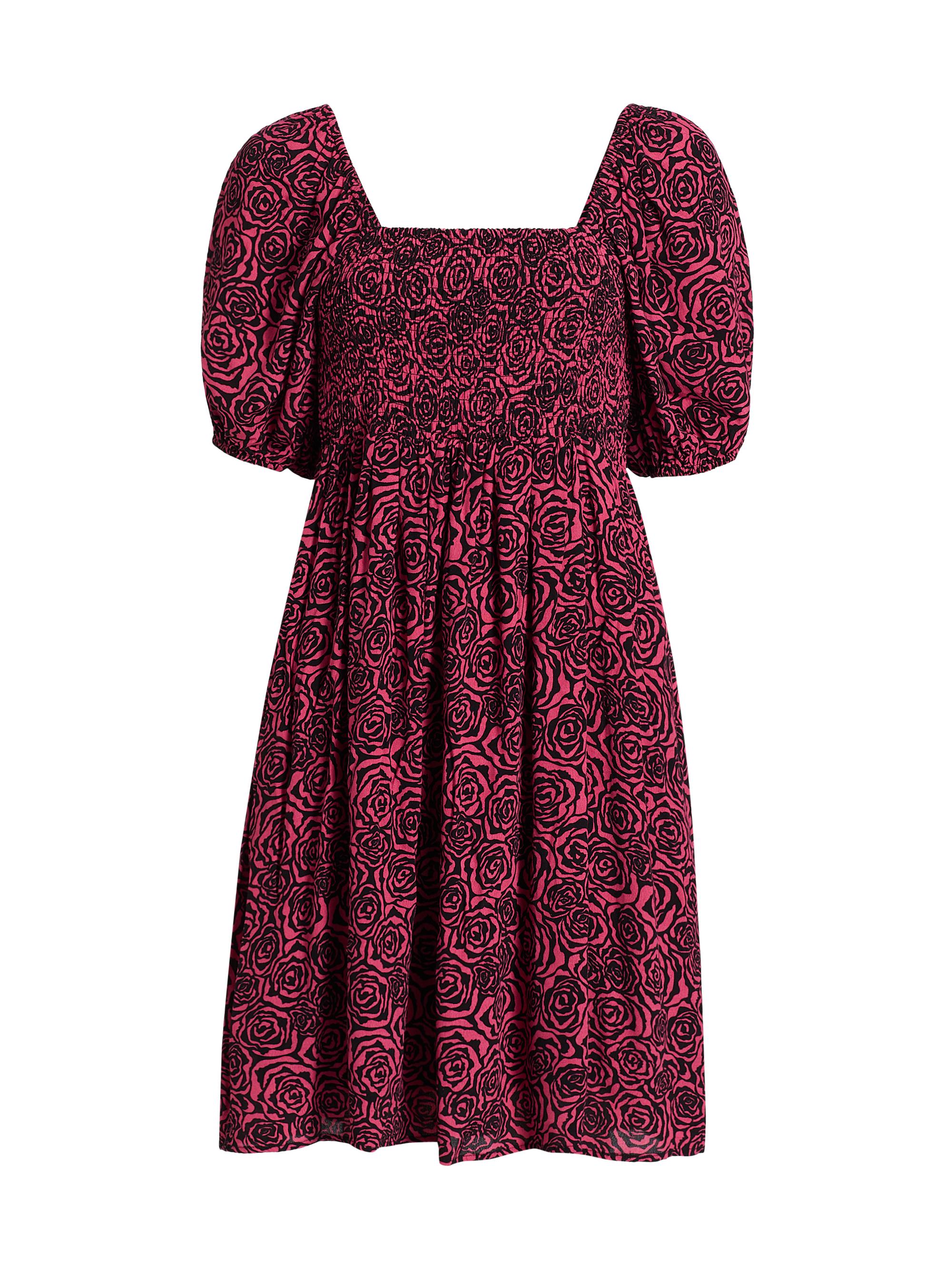 Gestuz Women's Rosygz Smocked Puff-Sleeve Minidress - Pink Roses