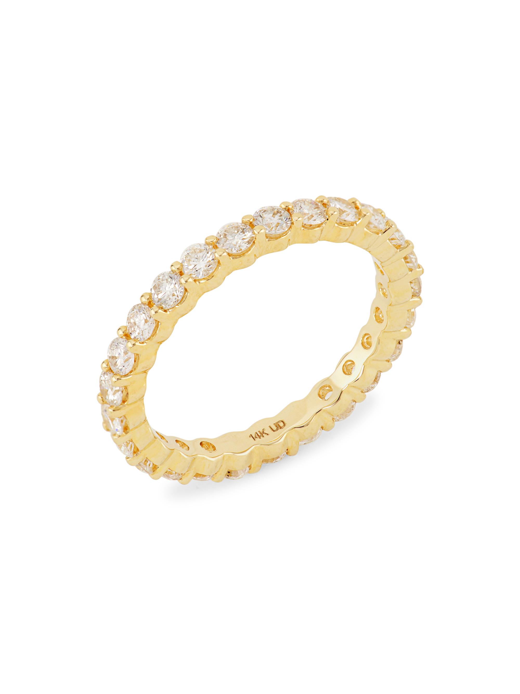 14K Yellow Gold & Shared-Prong Natural Diamond Eternity Band/1.00-5.00 TCW