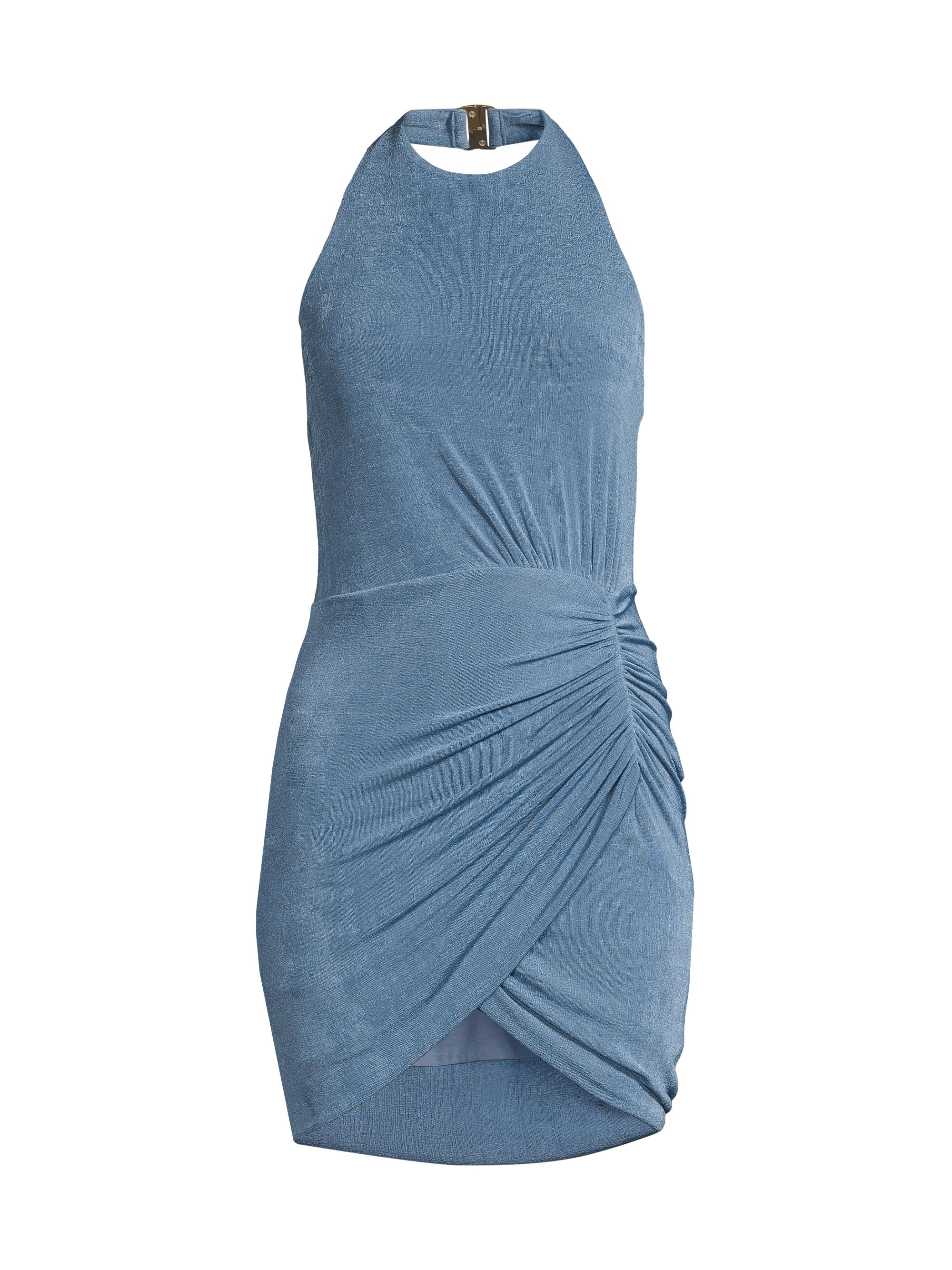 Significant Other Women's Yara Ruched Mini Dress - Sky Blue