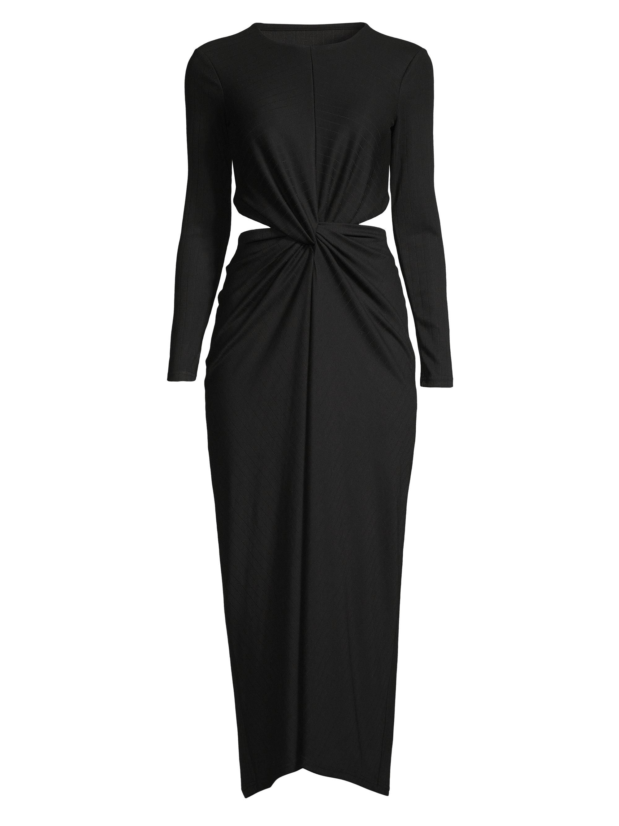 Significant Other Women's Odelia Twisted Cut-Out Ribbed Maxi Dress - Black