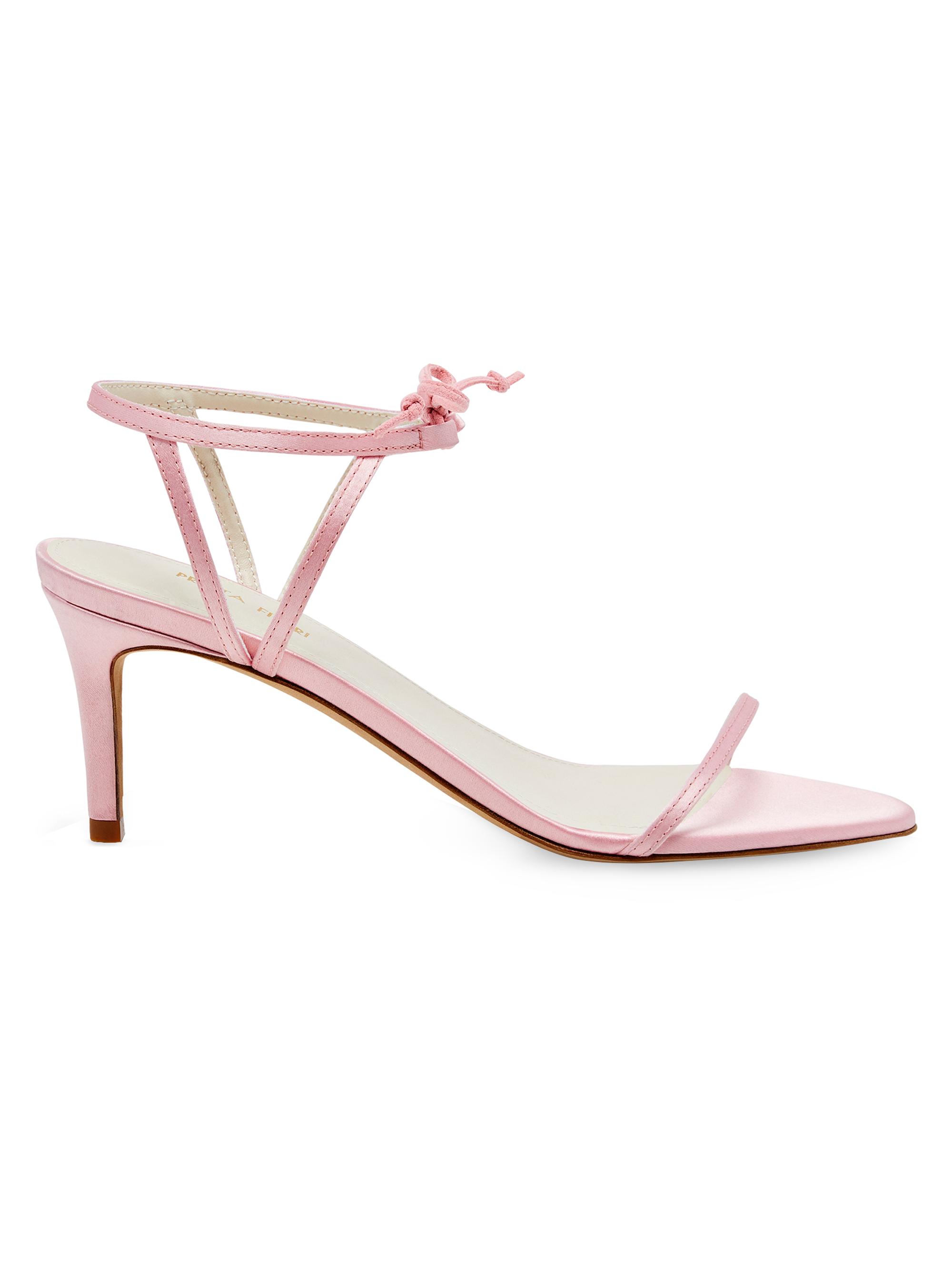 Prota Fiori Women's Clover 75MM Sustainable Silk Sandals - Rose