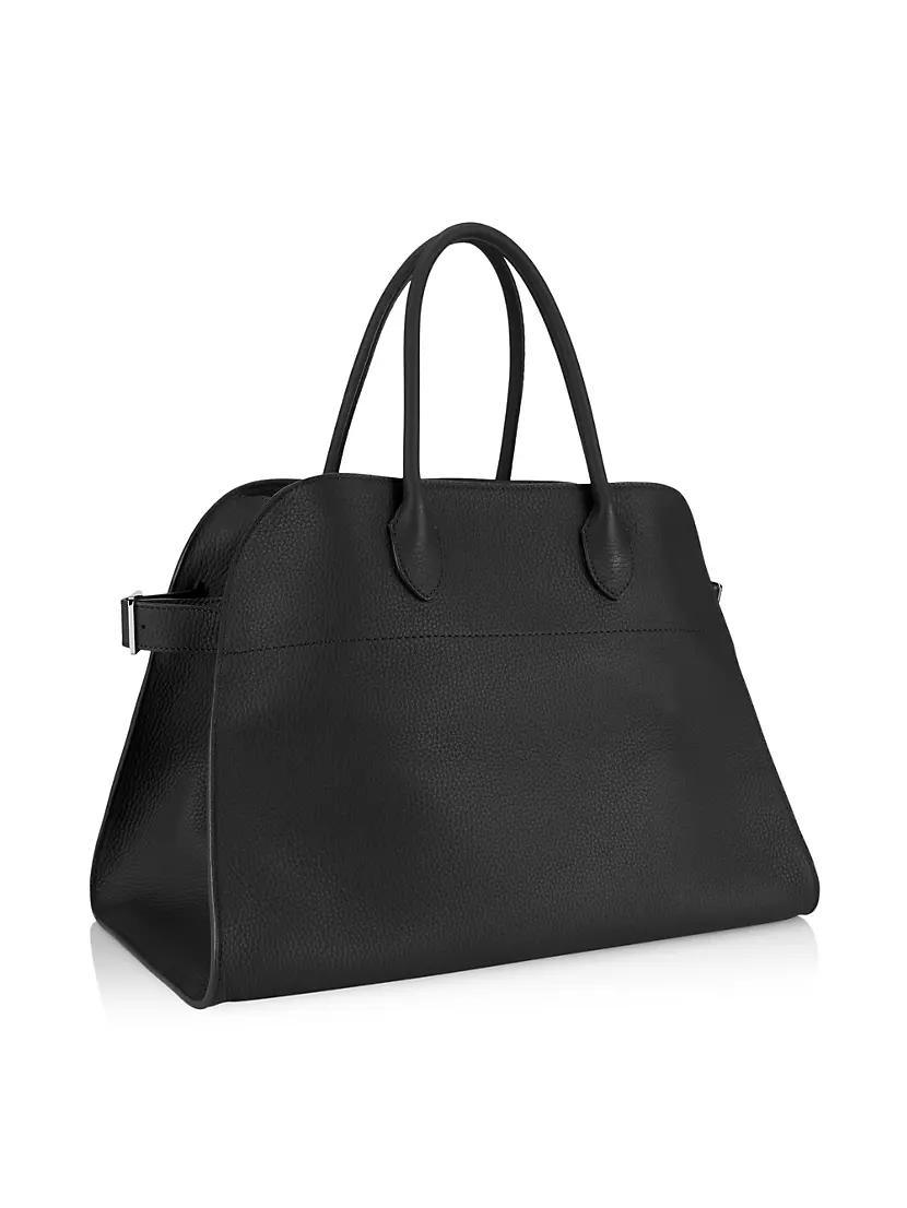 The Row Margaux 17 Buckled Leather Tote, Designer Bags
