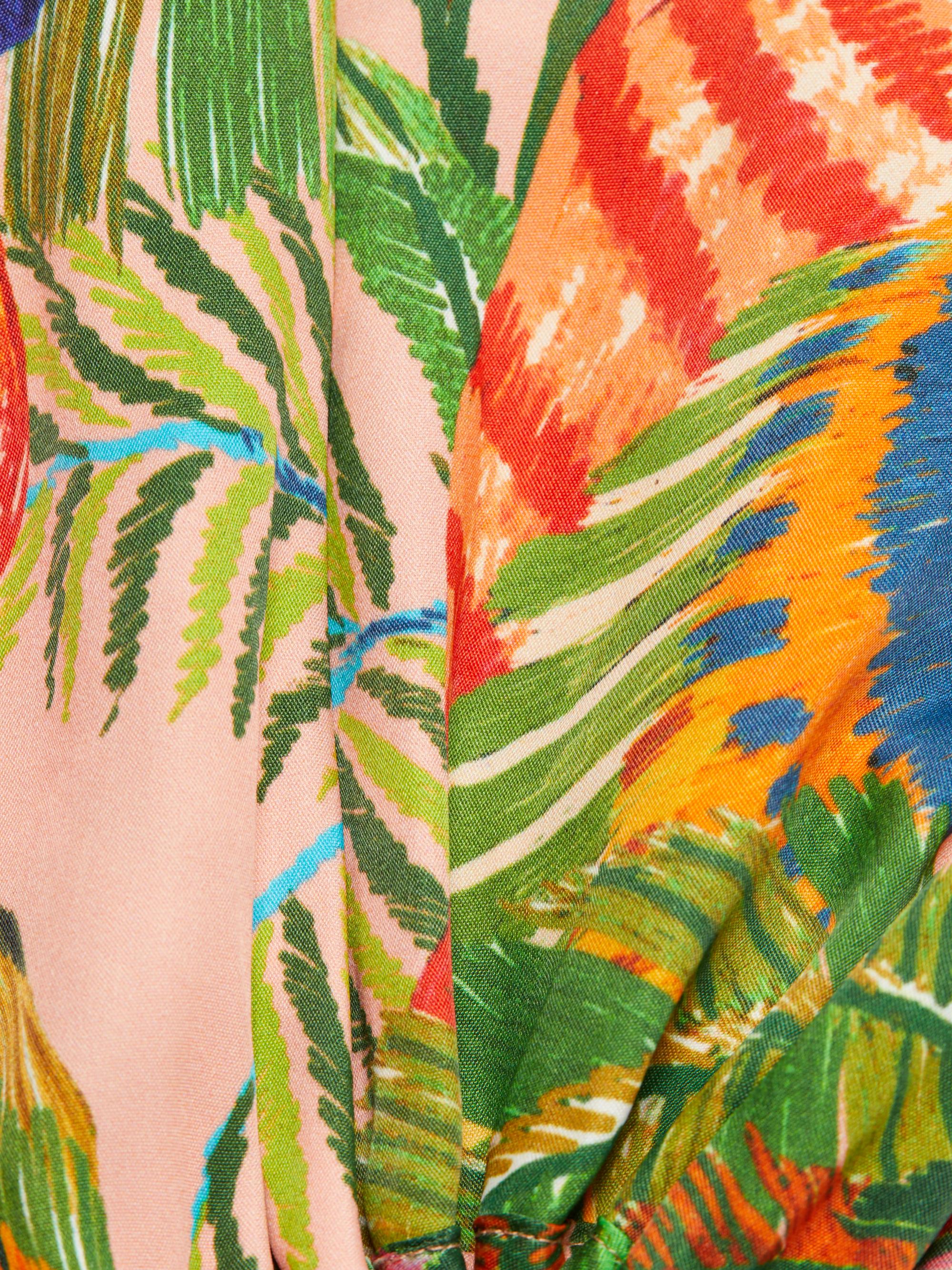 Farm Rio Macaw Leaves Cut-Out Midi-Dress | Saks Fifth Avenue