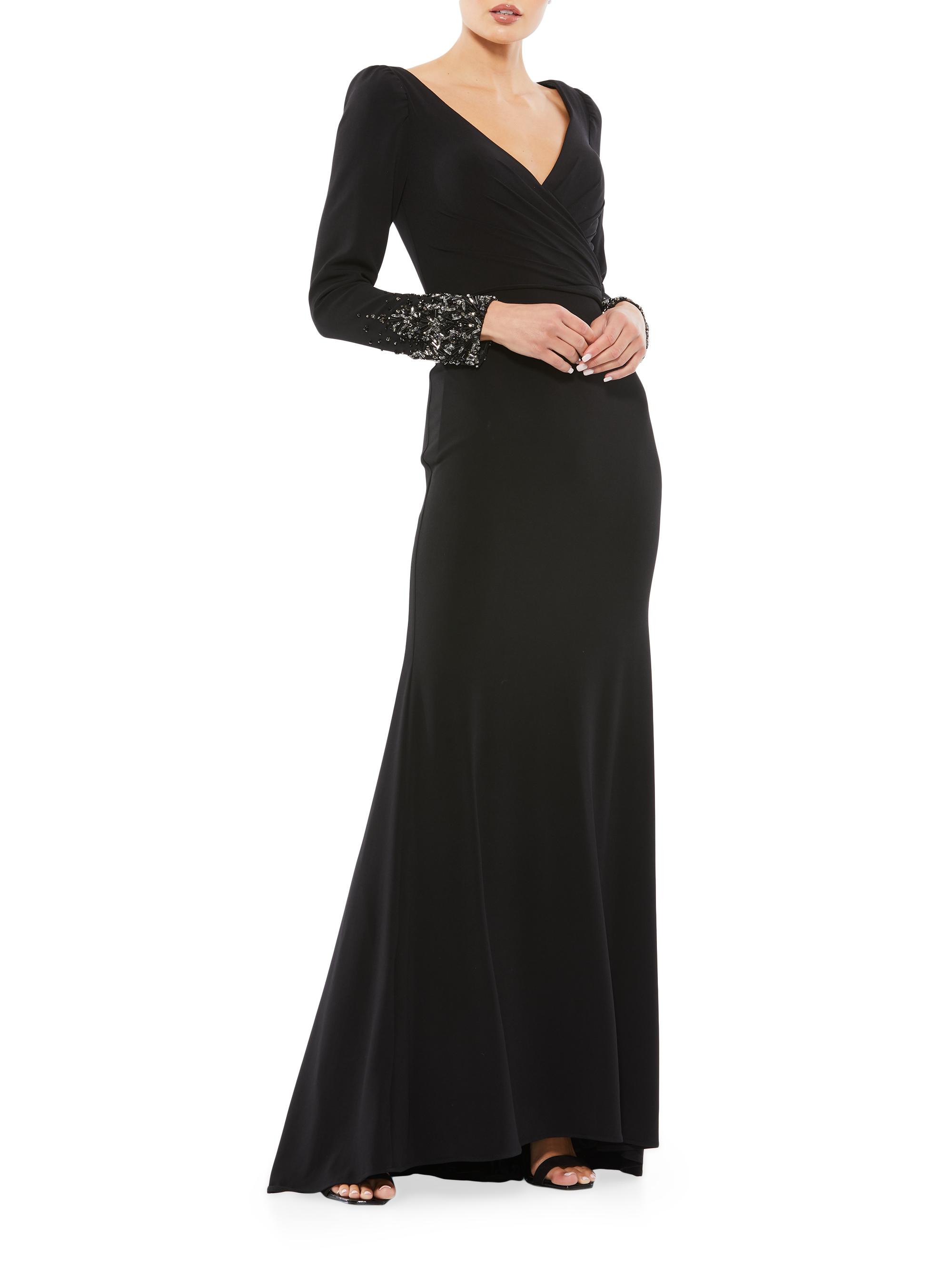 Mac Duggal Women's Beaded Trumpet Gown - Black