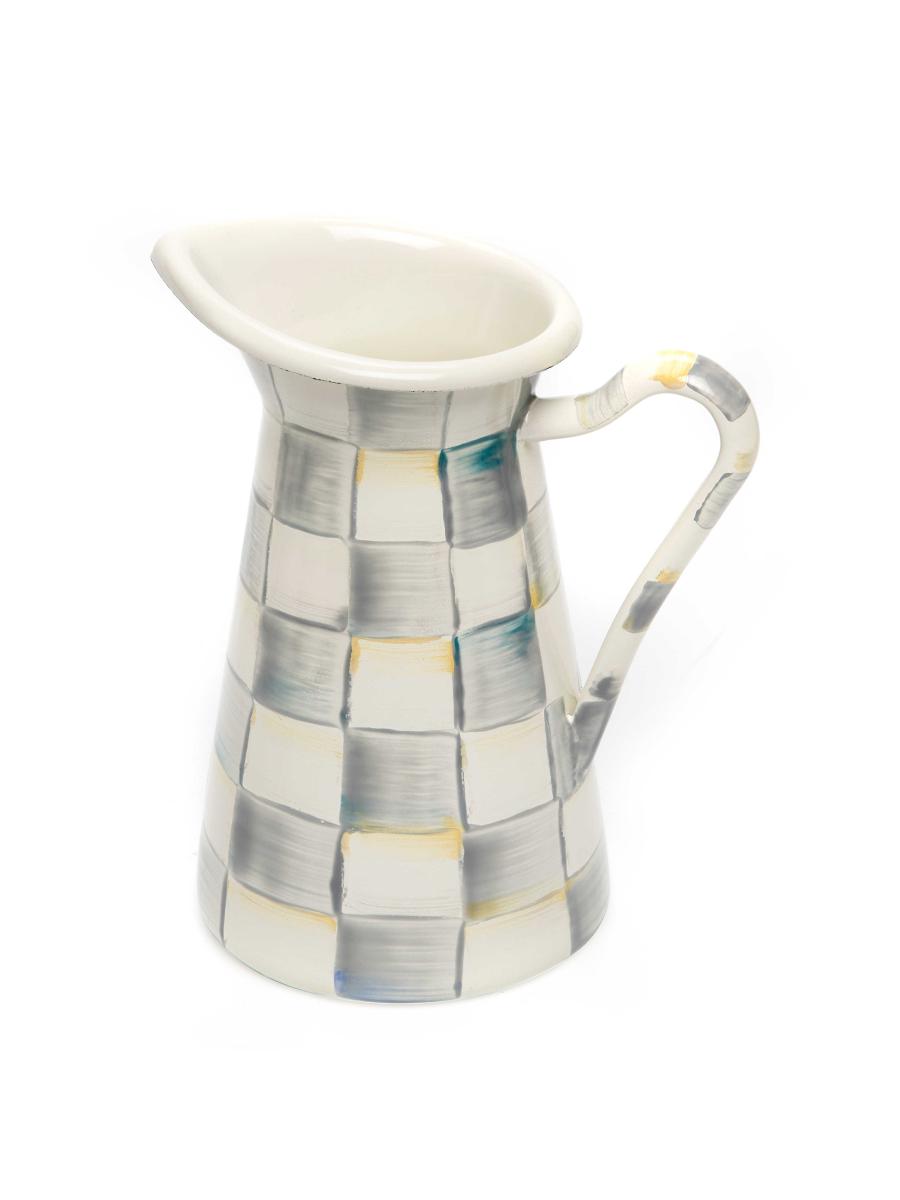 MacKenzie-Childs Sterling Check Enamel Practical Pitcher | Saks Fifth Avenue