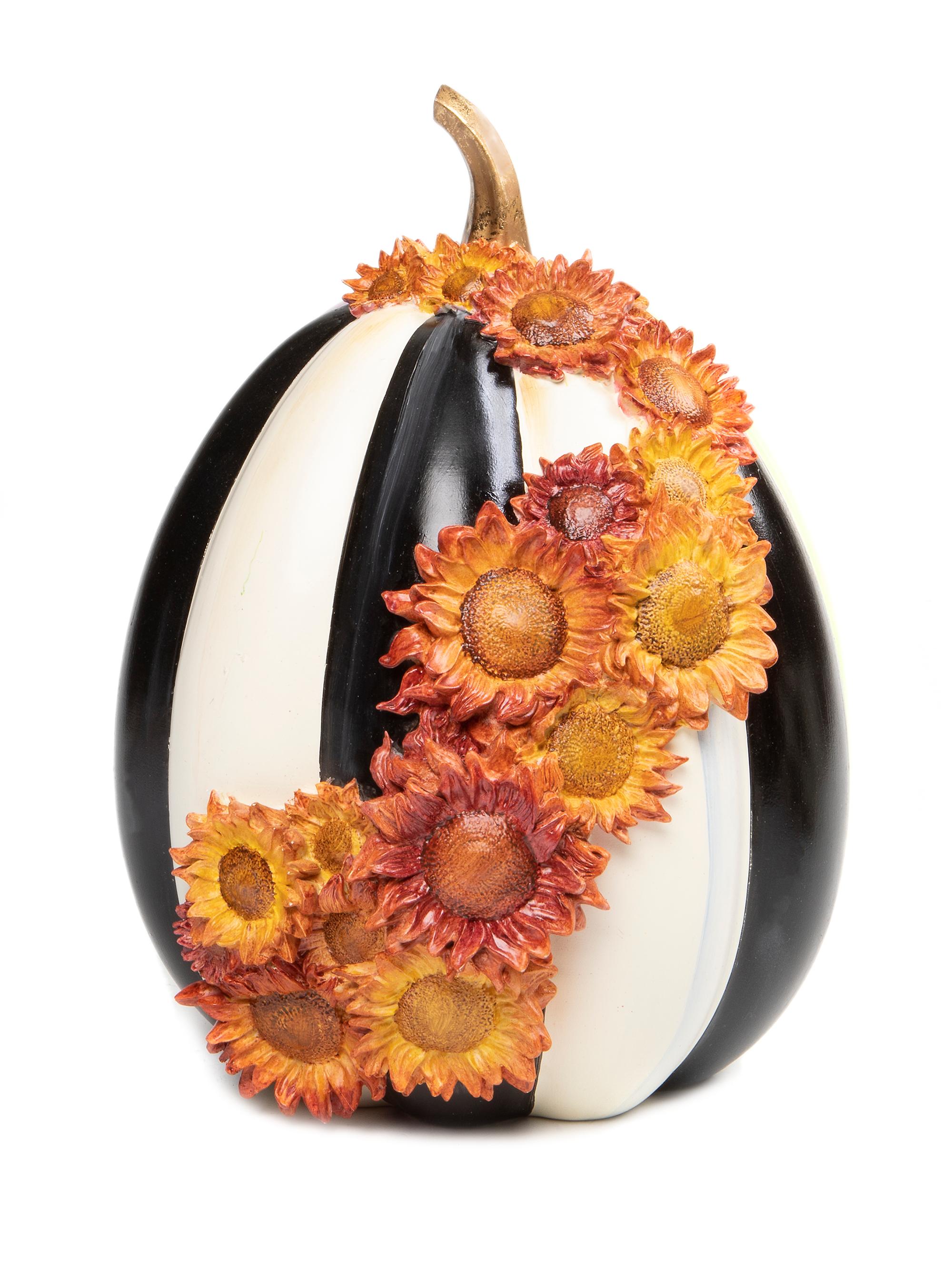 MacKenzie-Childs Woodland Mums Striped Pumpkin