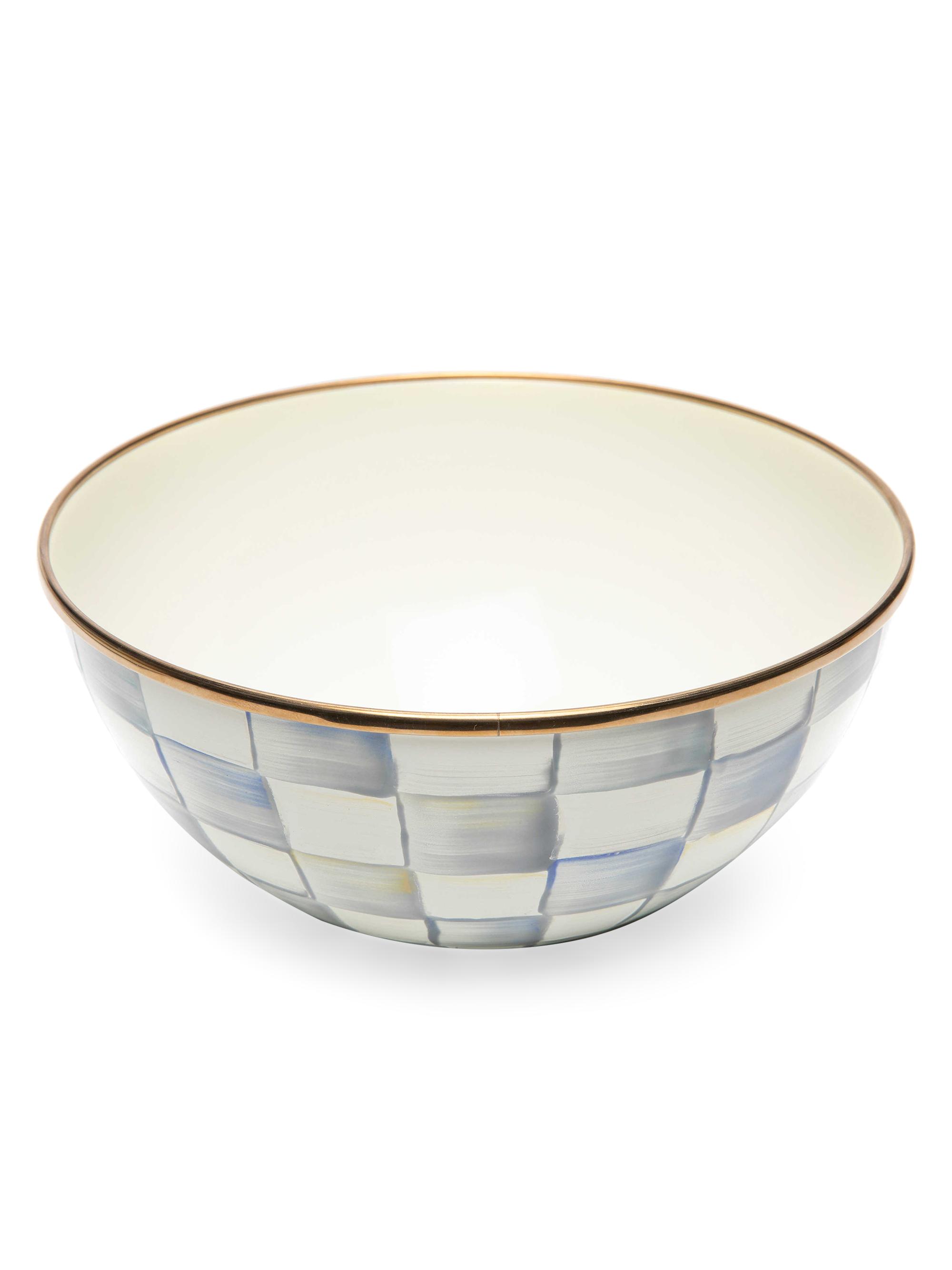 MacKenzie-Childs Sterling Check Enamel Everyday Bowl Medium