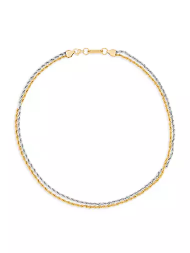 Essentials Dabla Two-Tone 18K-Gold-Plated Rope Necklace