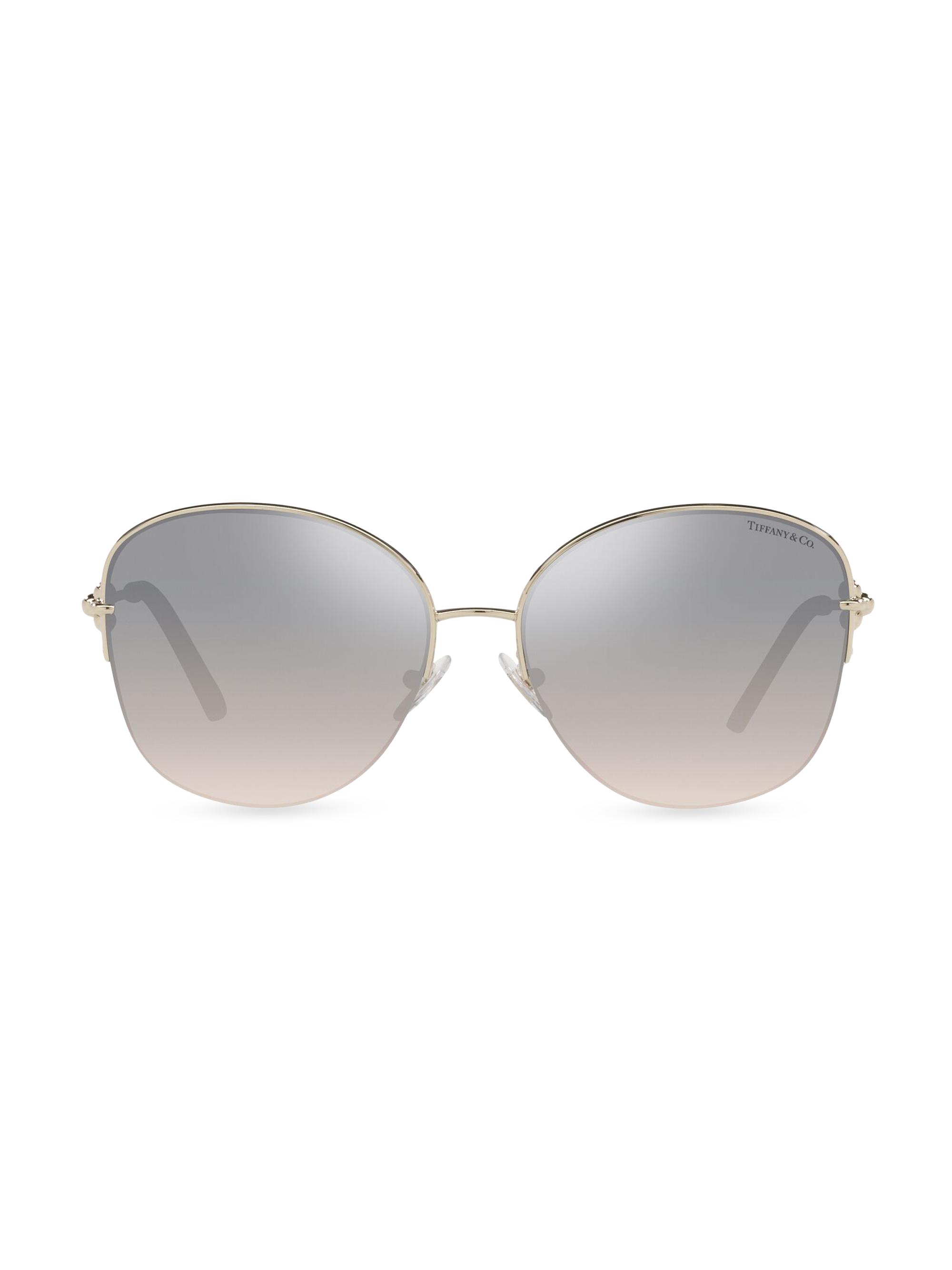 Tiffany & Co. Women's Tiffany HardWear 58MM Pillow Sunglasses - Pale Gold