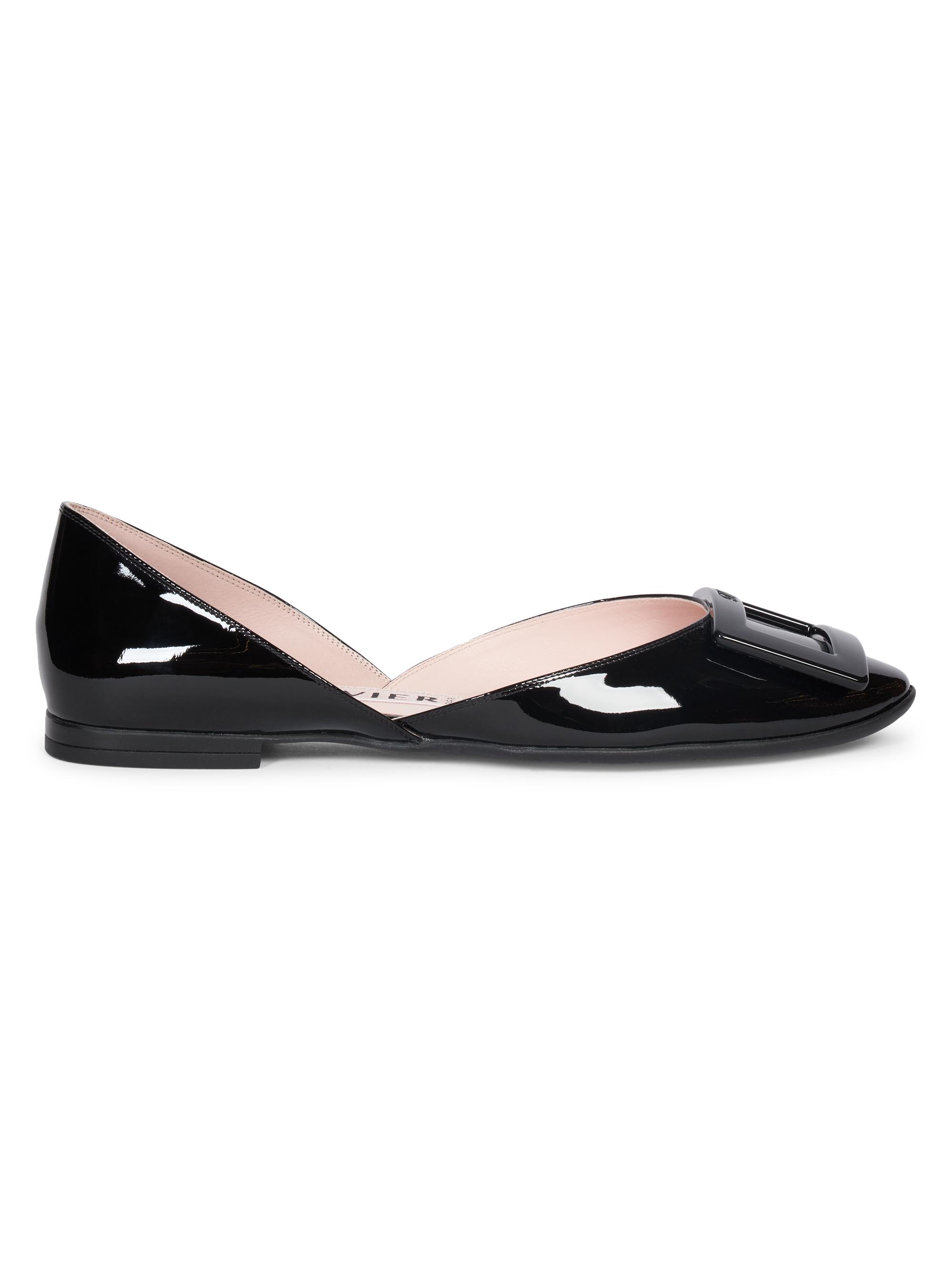 Roger Vivier Patent Leather D'Orsay Ballerina Flats | Saks Fifth