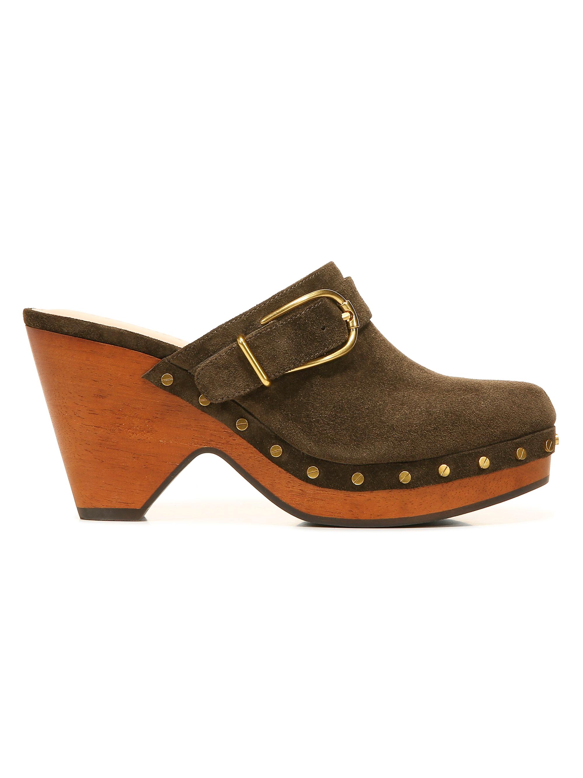 Veronica Beard Hendrix Suede Buckle Clog | Saks Fifth Avenue