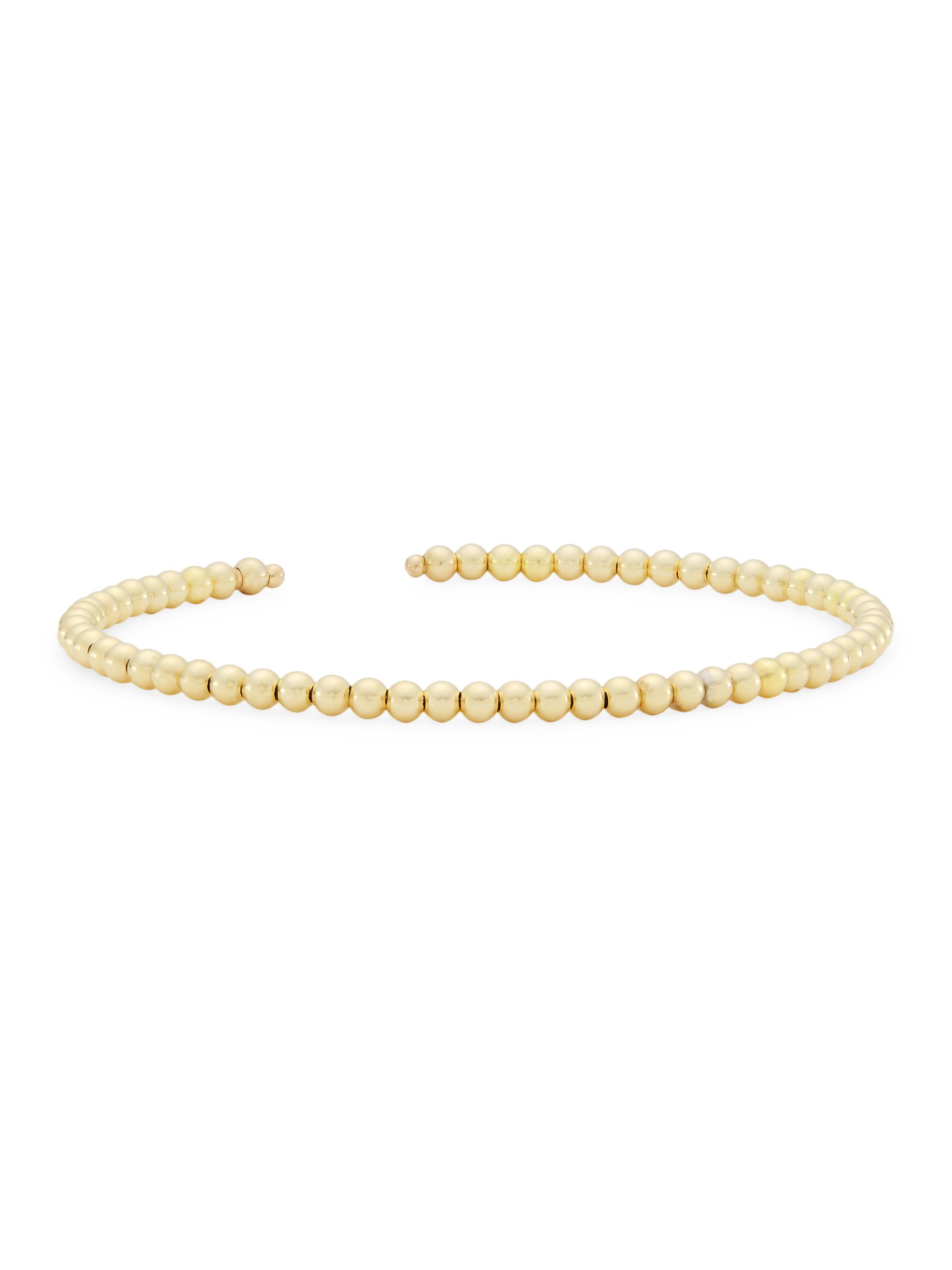 Saks Fifth Avenue Collection Women's 14K Yellow Gold Beaded Cuff - Yellow Gold