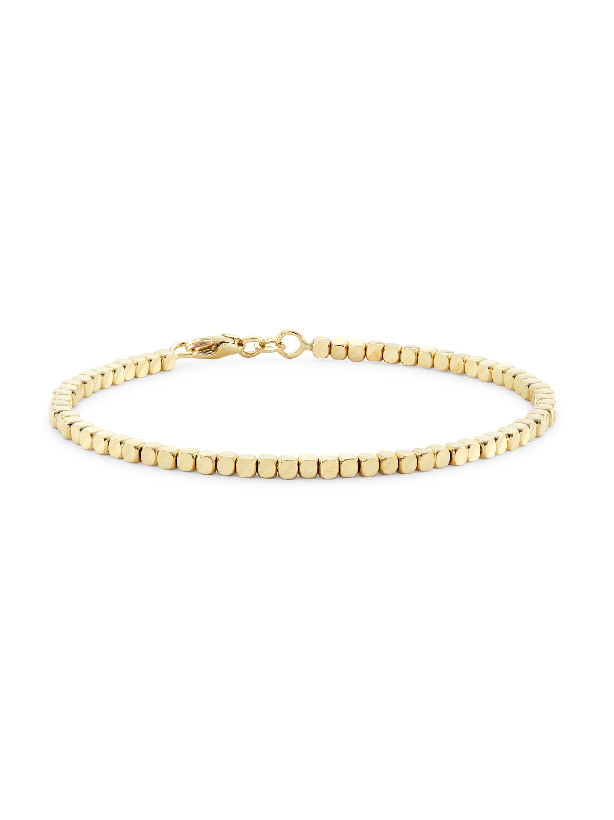 Saks Fifth Avenue Collection Women's 14K Yellow Gold Beaded Bracelet - Gold
