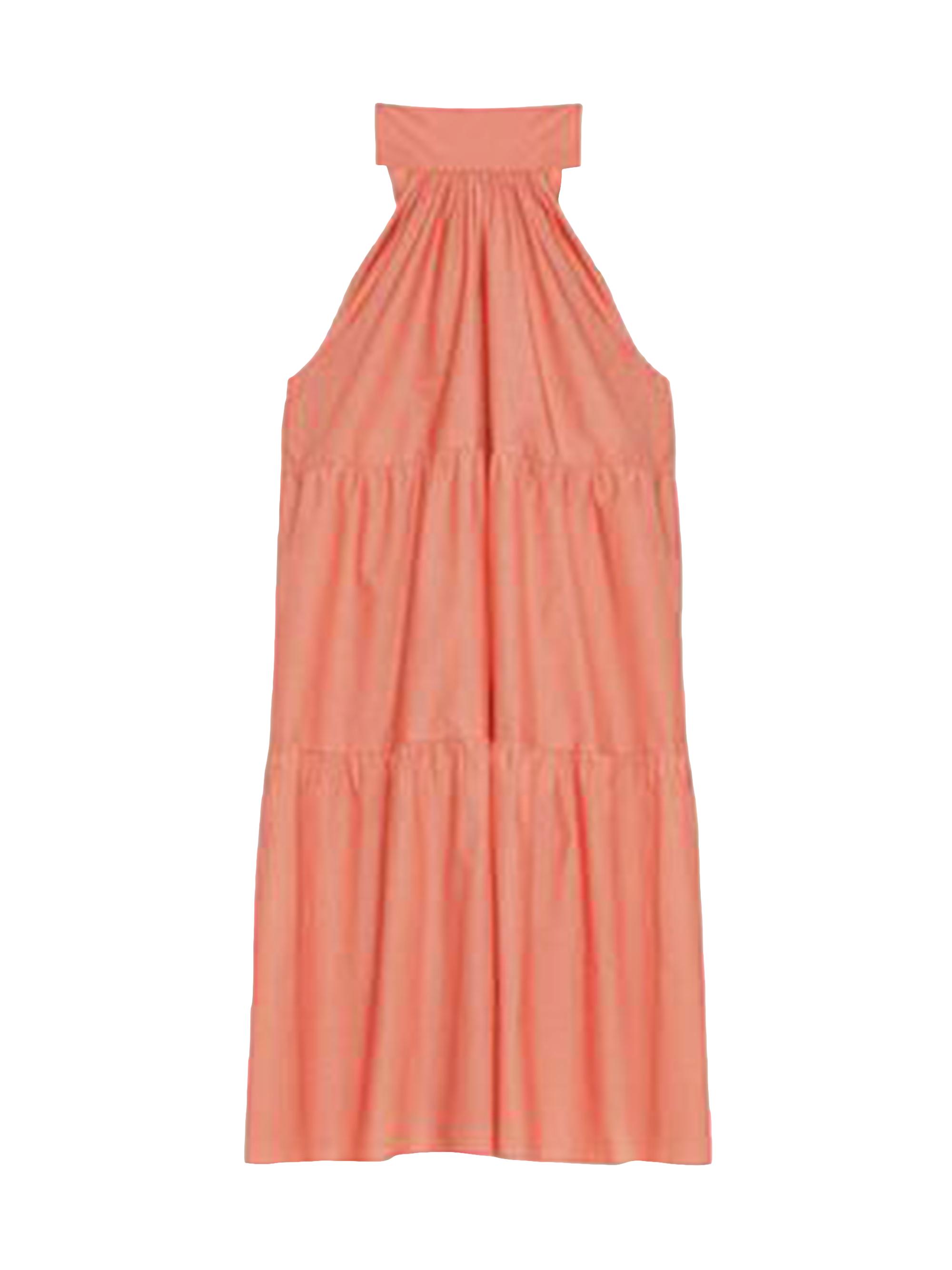 Theory Women's Tiered Halter Mini Dress - Pink Coral