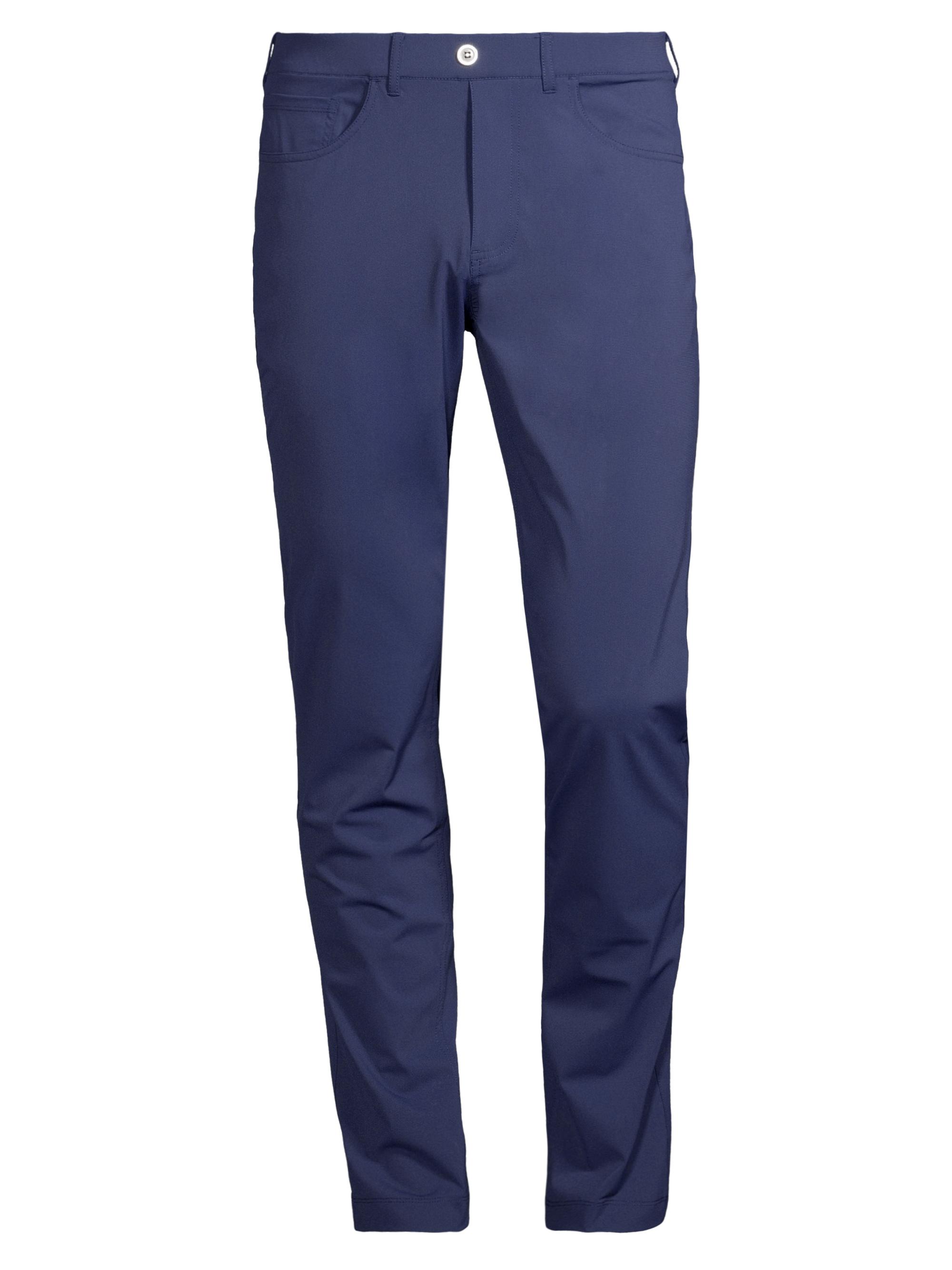 Redvanly Men's Kent Flat-Front Pants - Navy