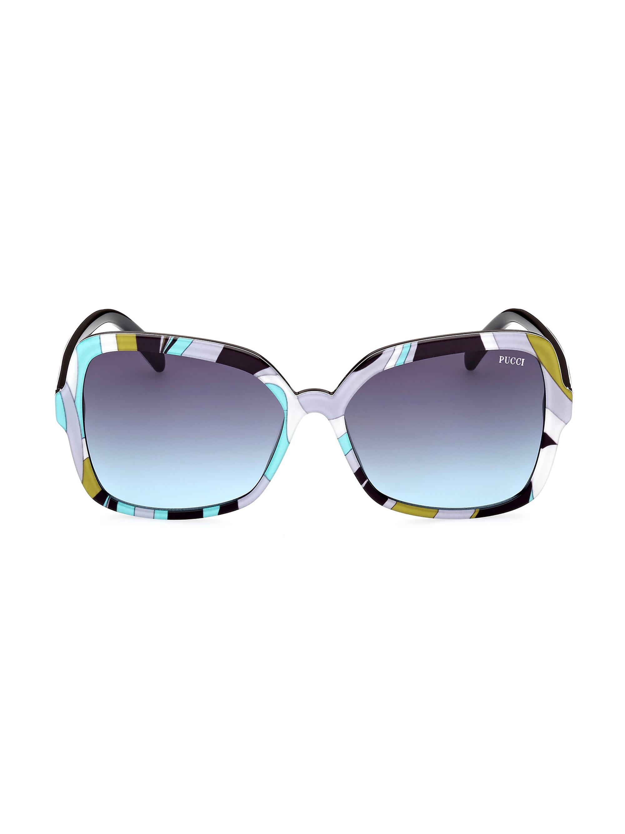 Pucci Women's 60MM Butterfly Sunglasses - Turquoise