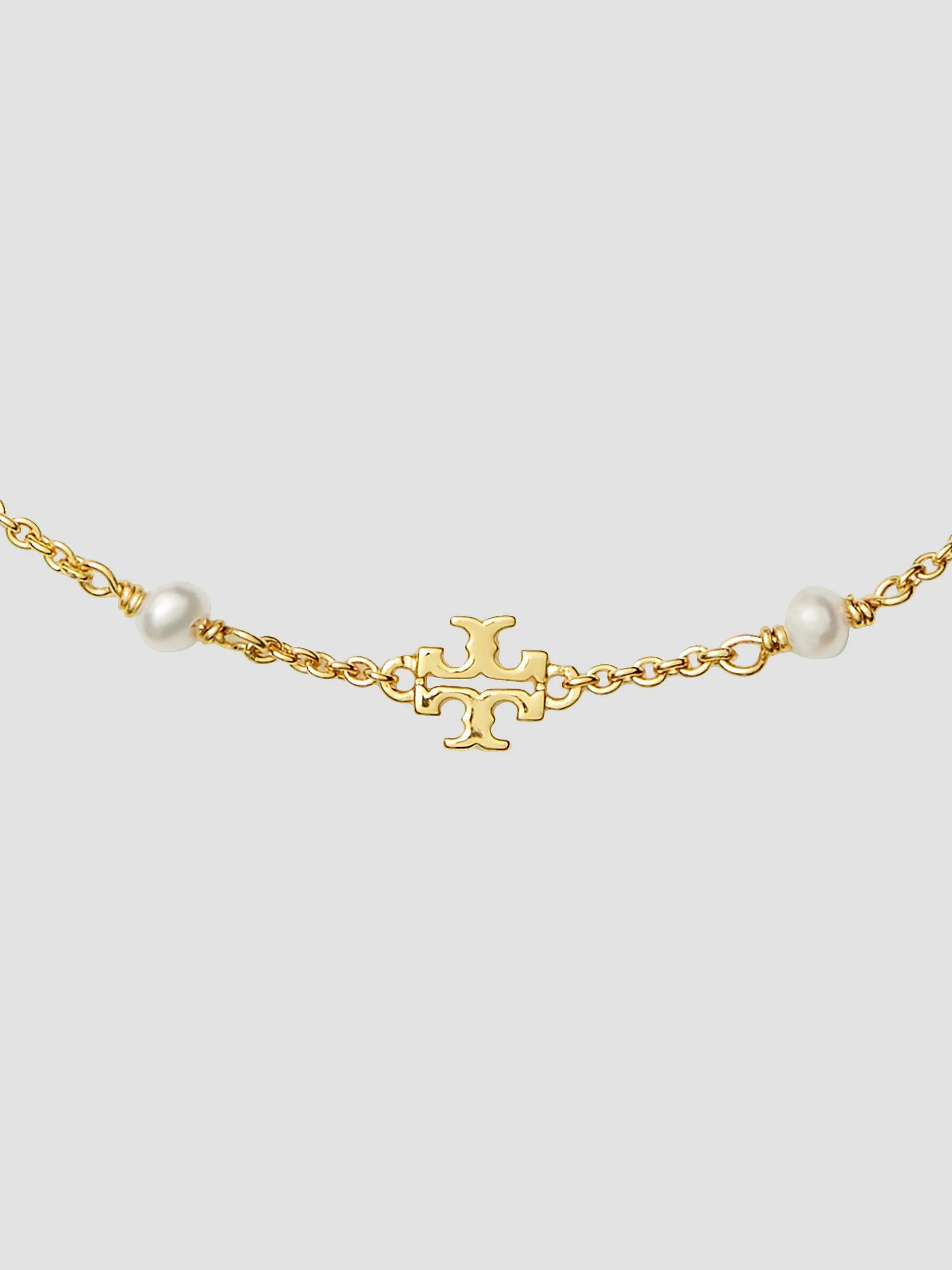 Tory Burch Kira 18K-Gold-Plated & Cultured Pearl Bracelet  display picture 1