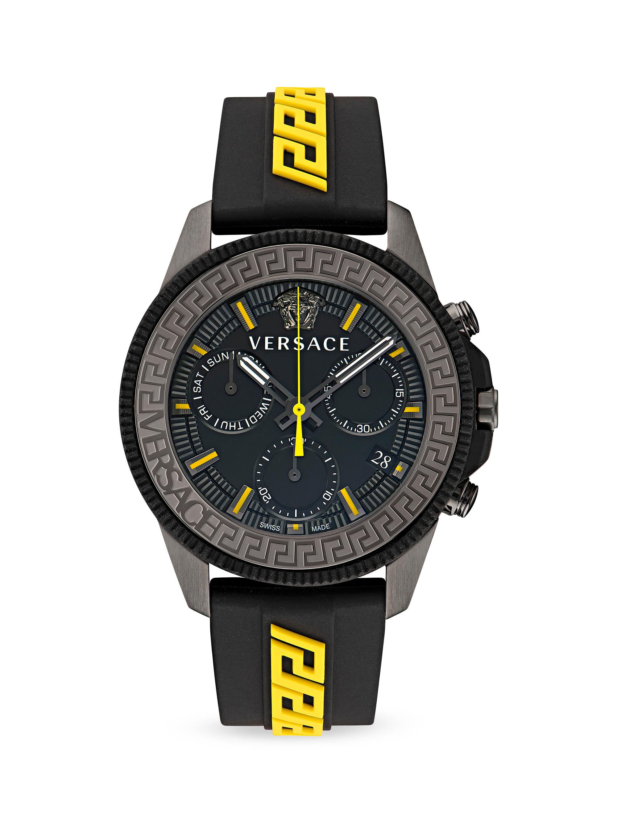 Versace Men's Greca Action Chronograph Watch - Gunmetal