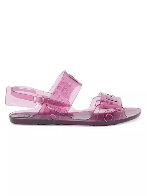 Shop Off-White Logo-Embossed Jelly Sandals