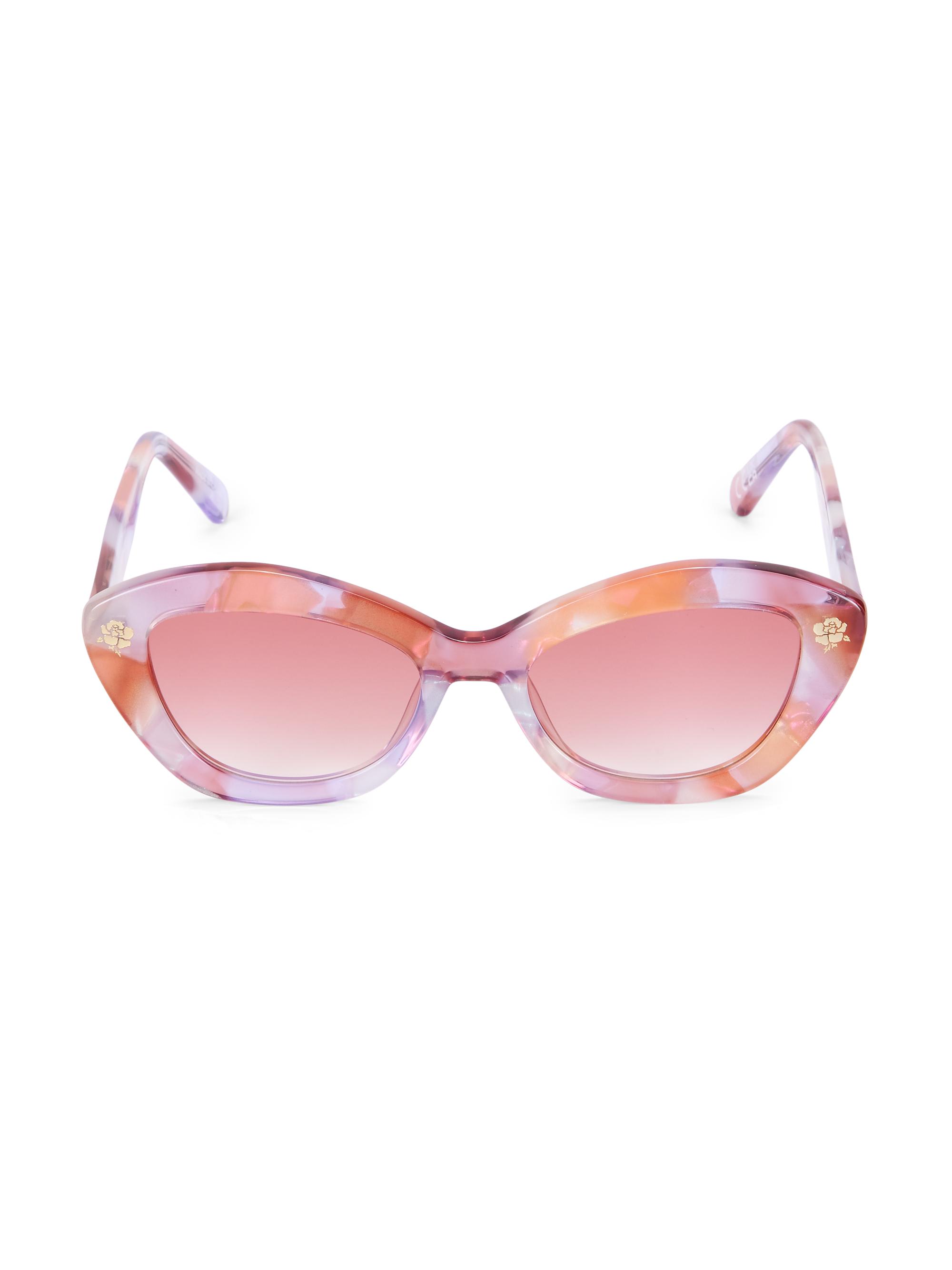 LoveShackFancy Women's Hessel 53MM Cat-Eye Sunglasses - Quartz Tie Dye