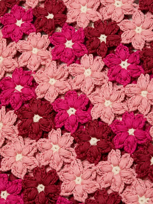 Shop Alice + Olivia Reva Flower Crochet Shell Top