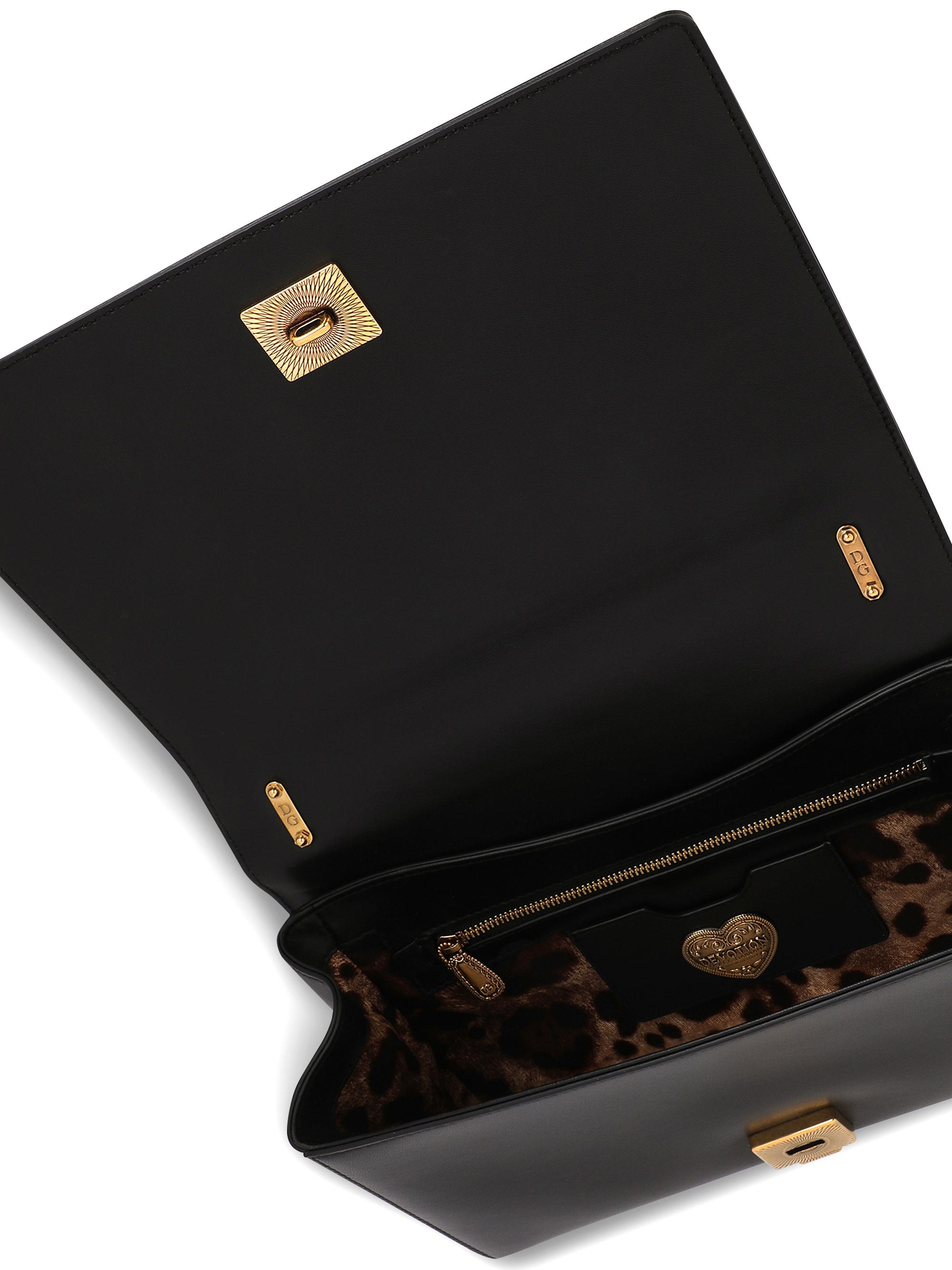 Shop Dolce&Gabbana Large Devotion Quilted Leather Shoulder Bag 