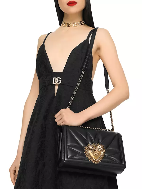 Devotion embellished leather shoulder bag