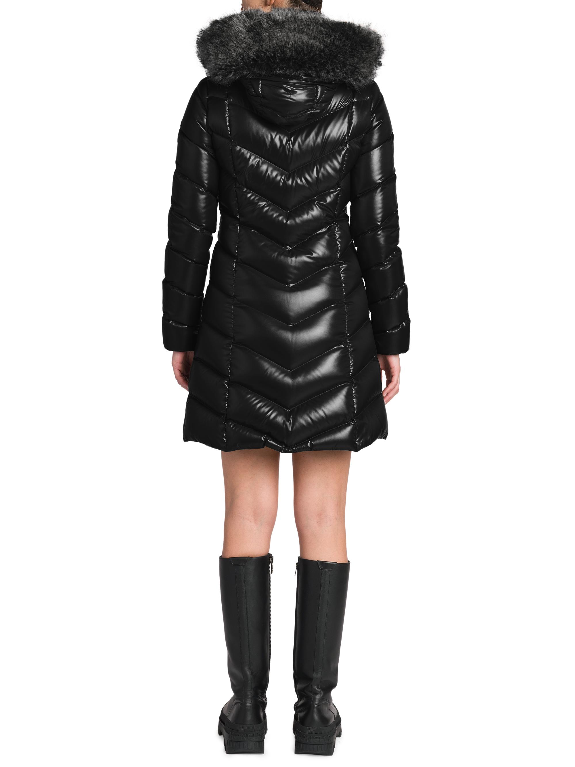 moncler fulmarre faux fur trim jacket