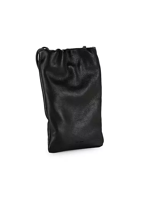 DROP POUCH Leather Drawstring Pouch Leather Phone Bag 