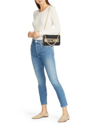 Moschino graphic-print shoulder bag - Blue