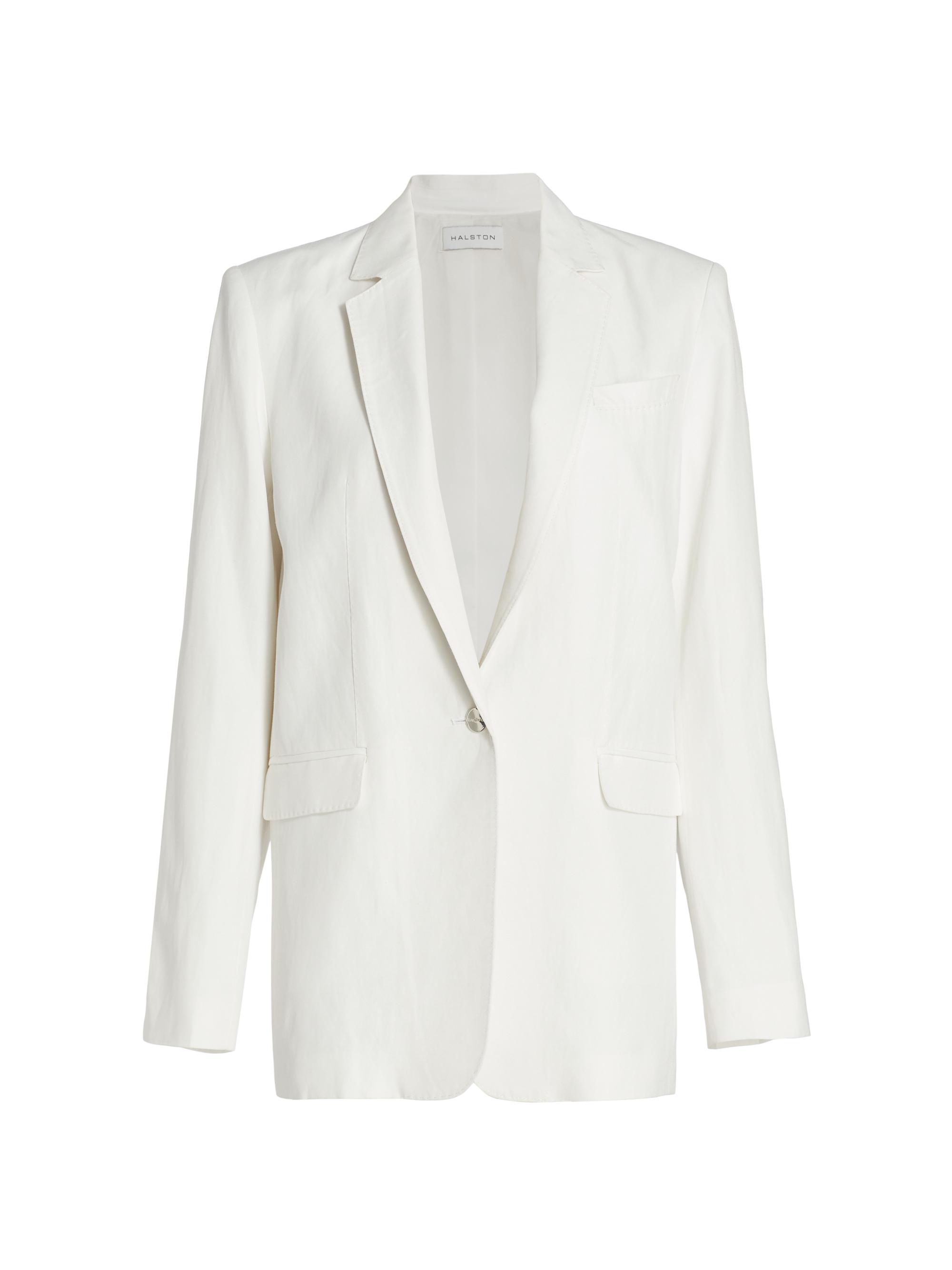 Halston Women's Jamie Single-Breasted Blazer - Chalk