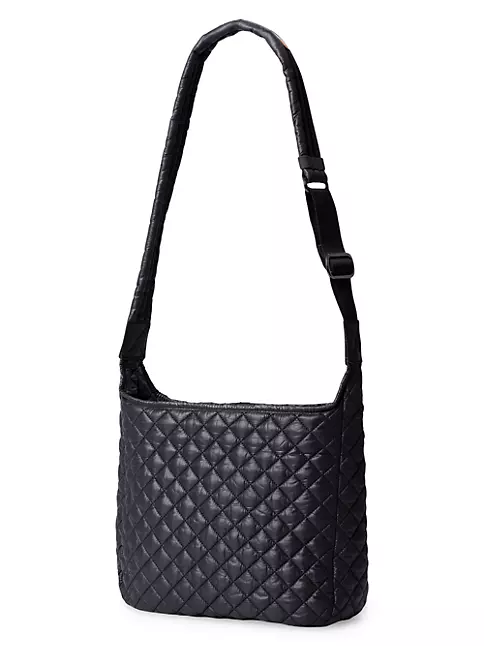 Quilted Square Bag Nylon Flap Black For Daily Life