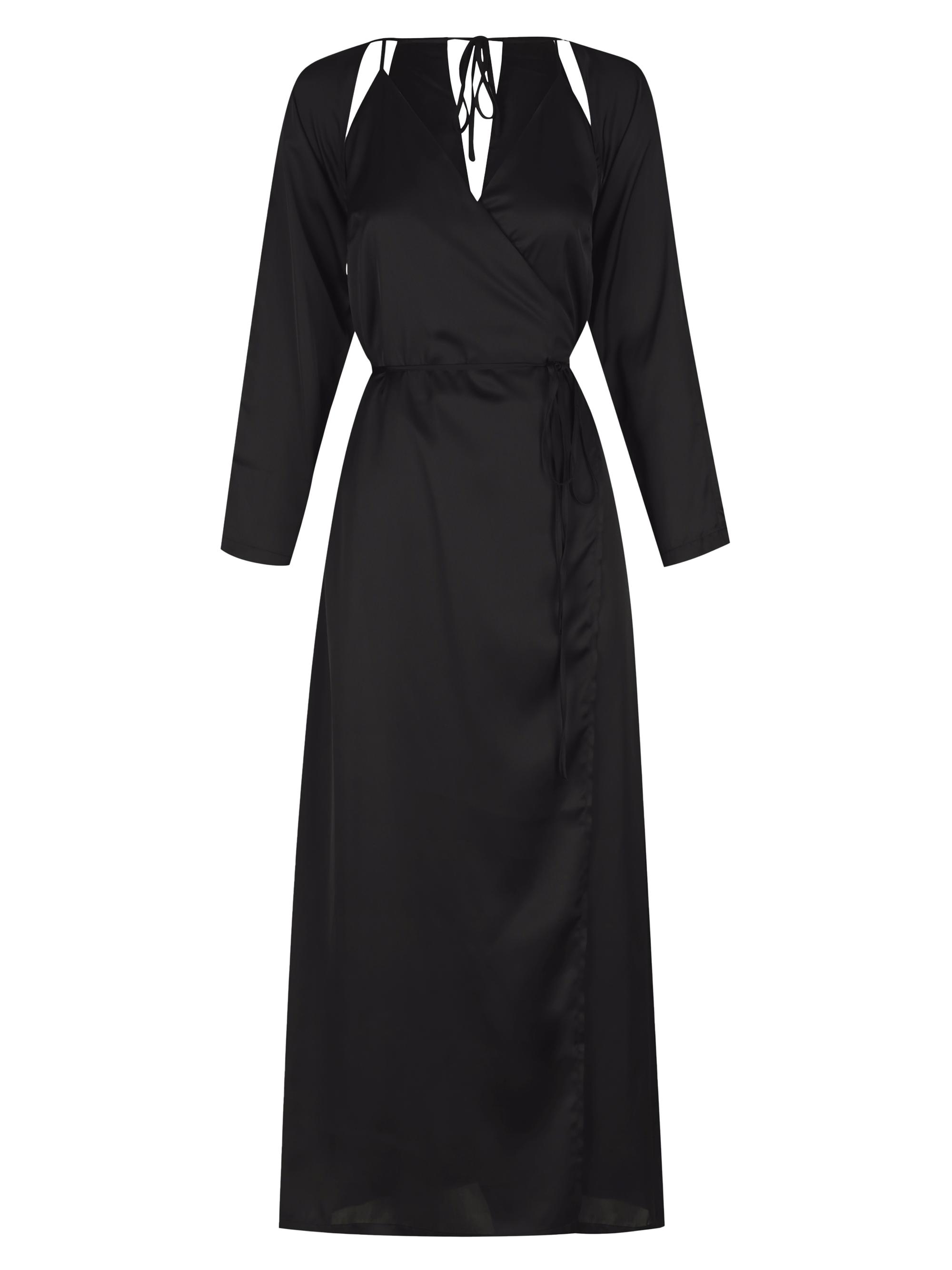 Hansen + Gretel Women's Geneva Satin Dress - Black