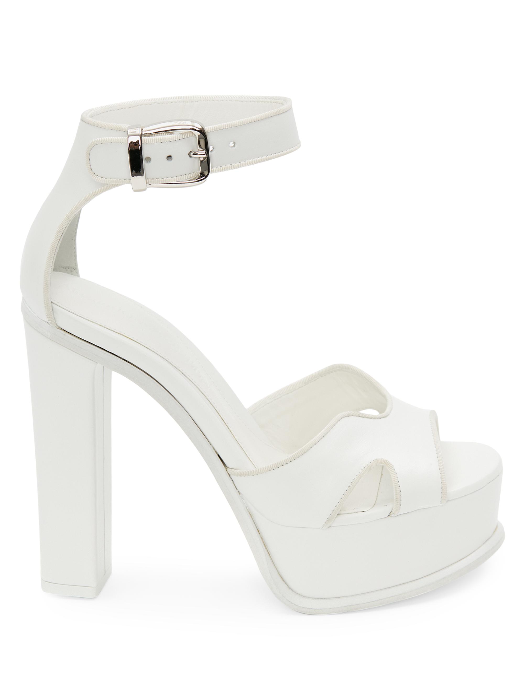 McQueen Women's Leather Platform Ankle-Strap Sandals - New