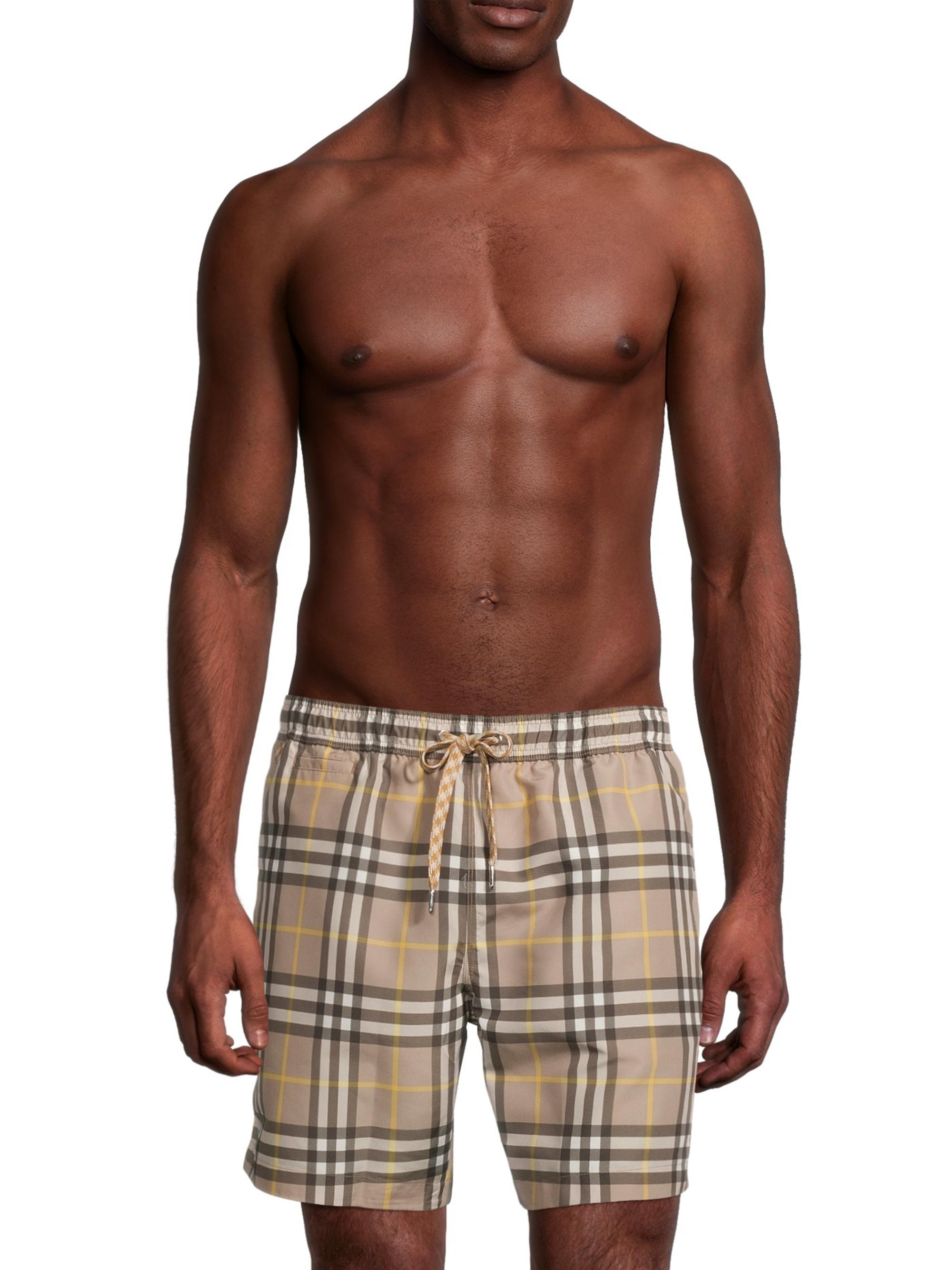 Burberry Martin Checkered Drawstring Swim Shorts | Saks Fifth Avenue