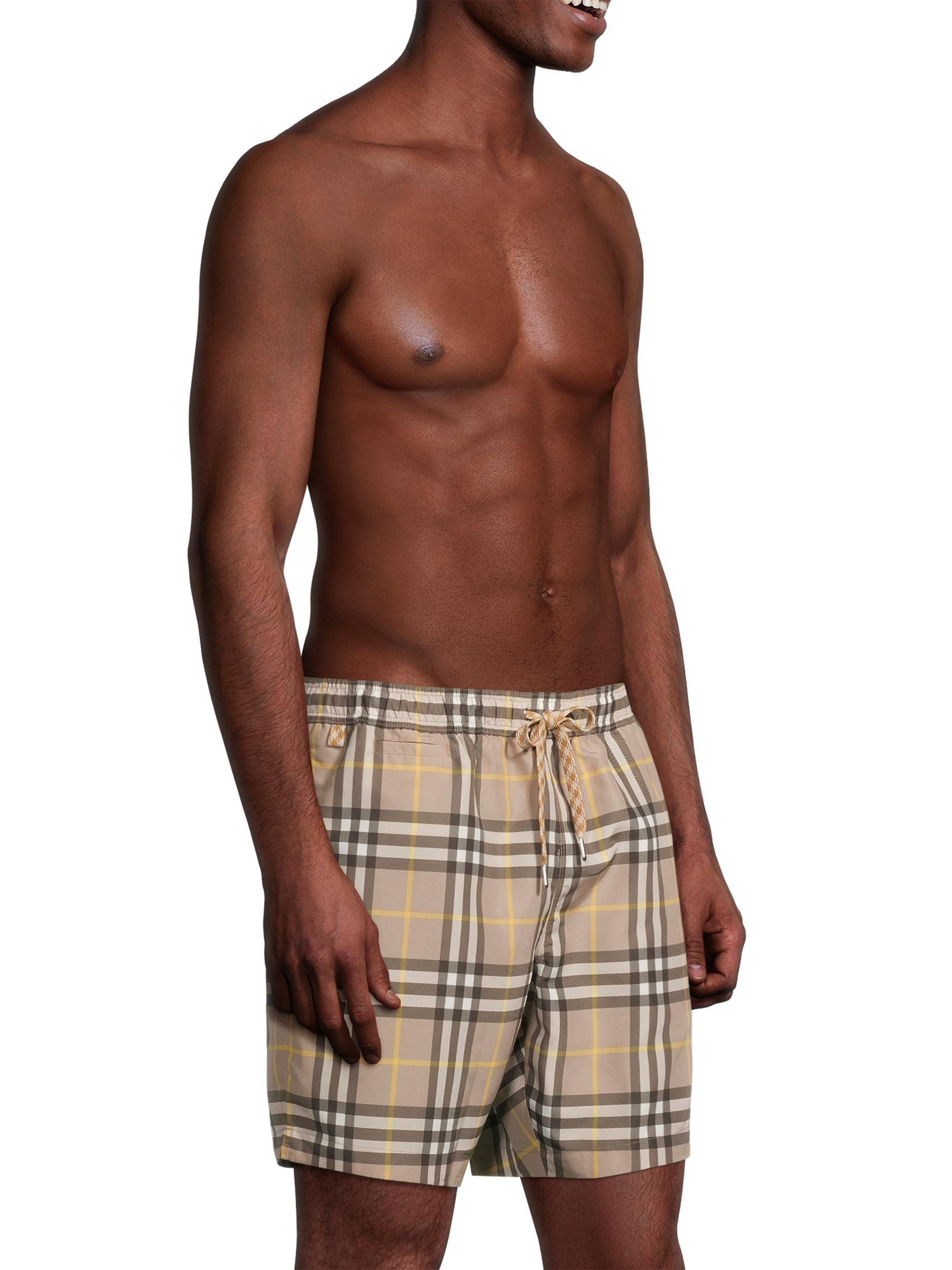 Burberry Martin Checkered Drawstring Swim Shorts | Saks Fifth Avenue