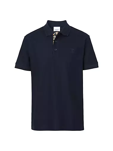 Classic Burberry dark navy polo shirt, size large 