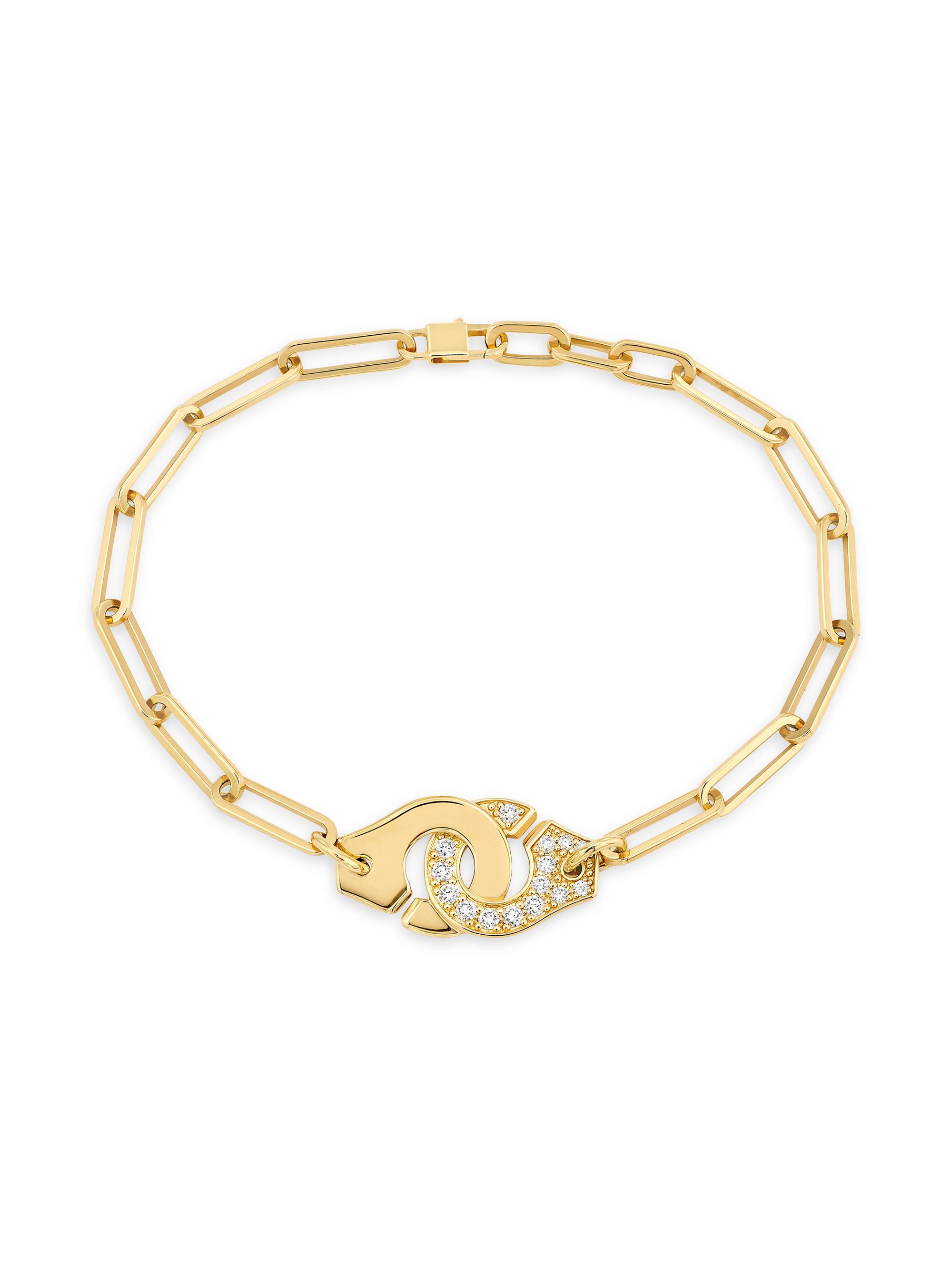 Dinh Van Women's Menottes  R12 18K Yellow Gold & Diamond Pendant Necklace - Gold