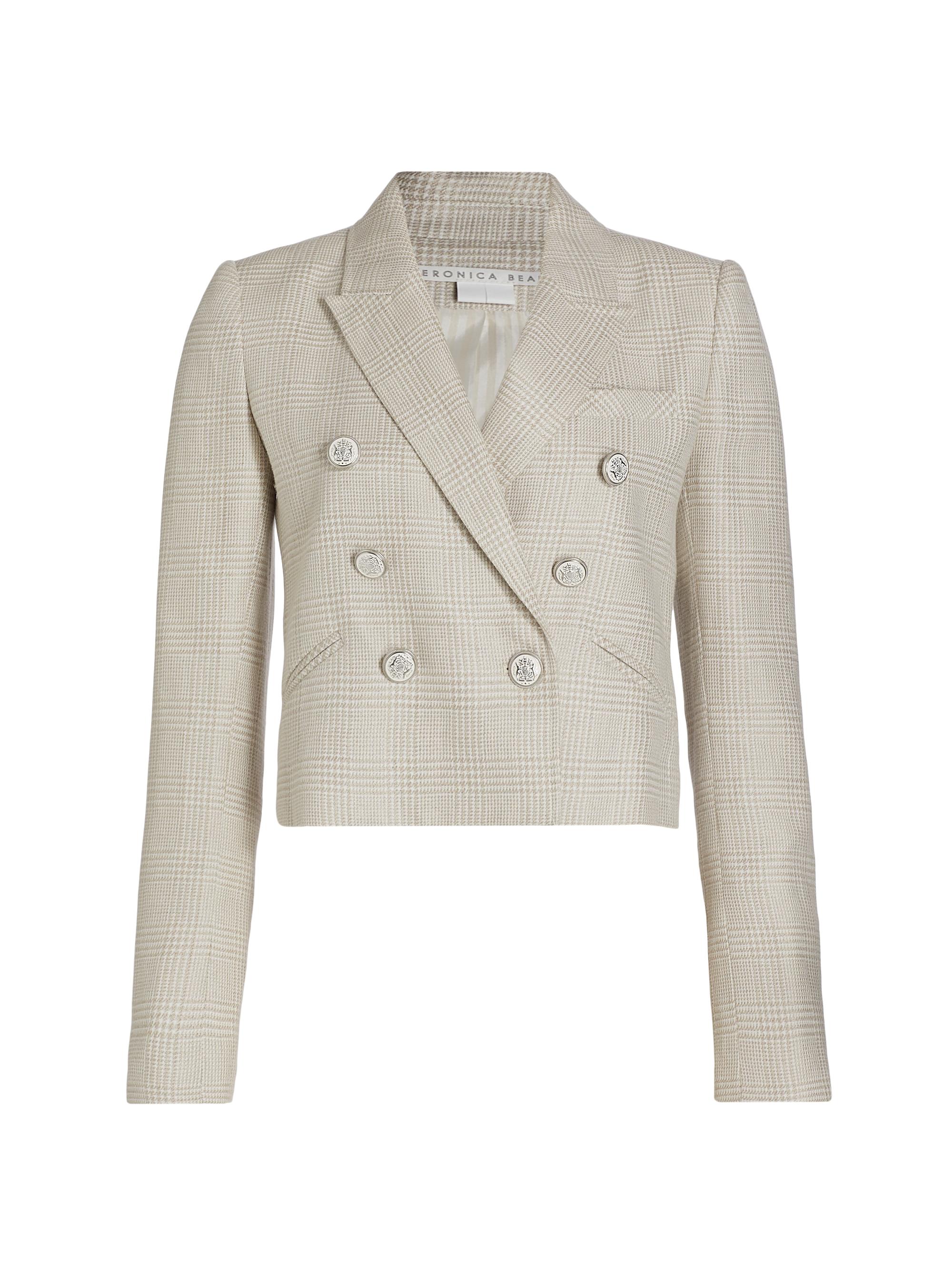 Veronica Beard Women's Nevis Double-Breasted Jacket - Oatmeal