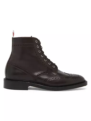 Classic Leather Wingtip Boots
